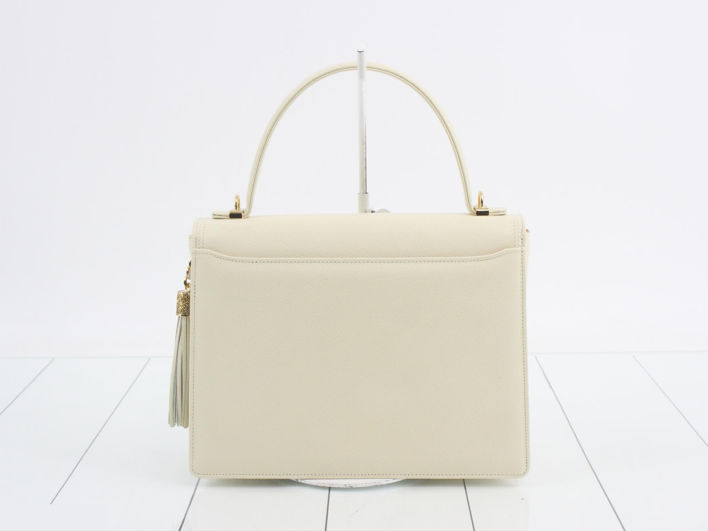 Other lines: 2-way bag with long strap, leather, ivory — view 2