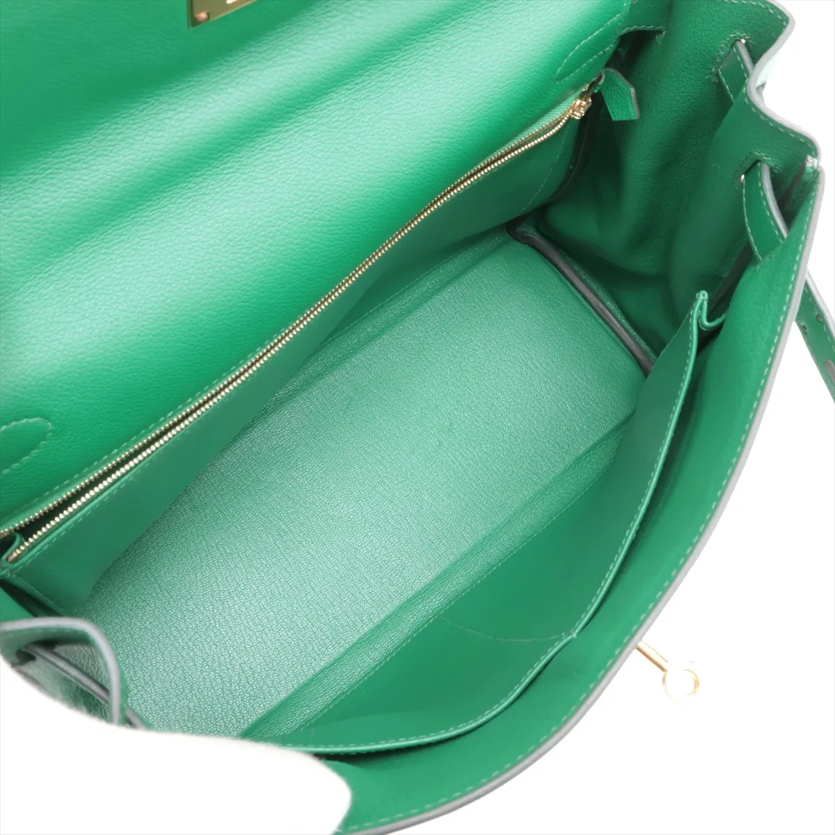 [Individually packaged] Hermes Kelly 32 Retourne Evercolor Bamboo Gold Hardware D:2019 — view 8
