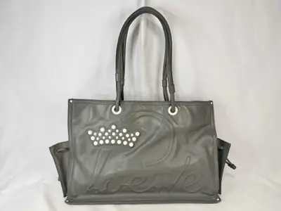 logo leather tote bag