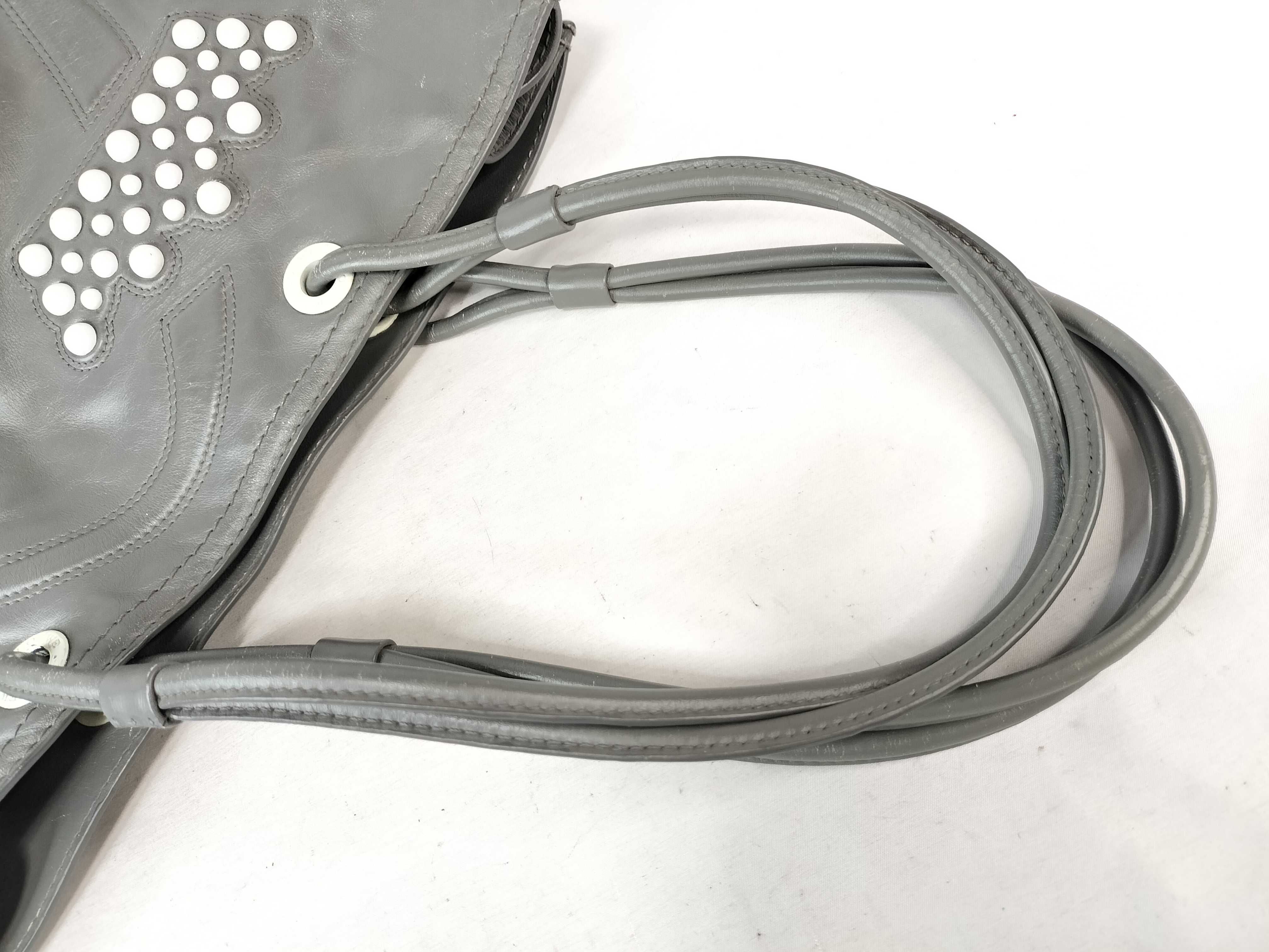 logo leather tote bag — view 3