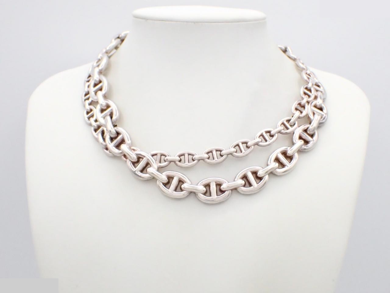 Enchainée Choker Necklace, SV925 / 155.0g, Total Length Approx. 40cm — view 3