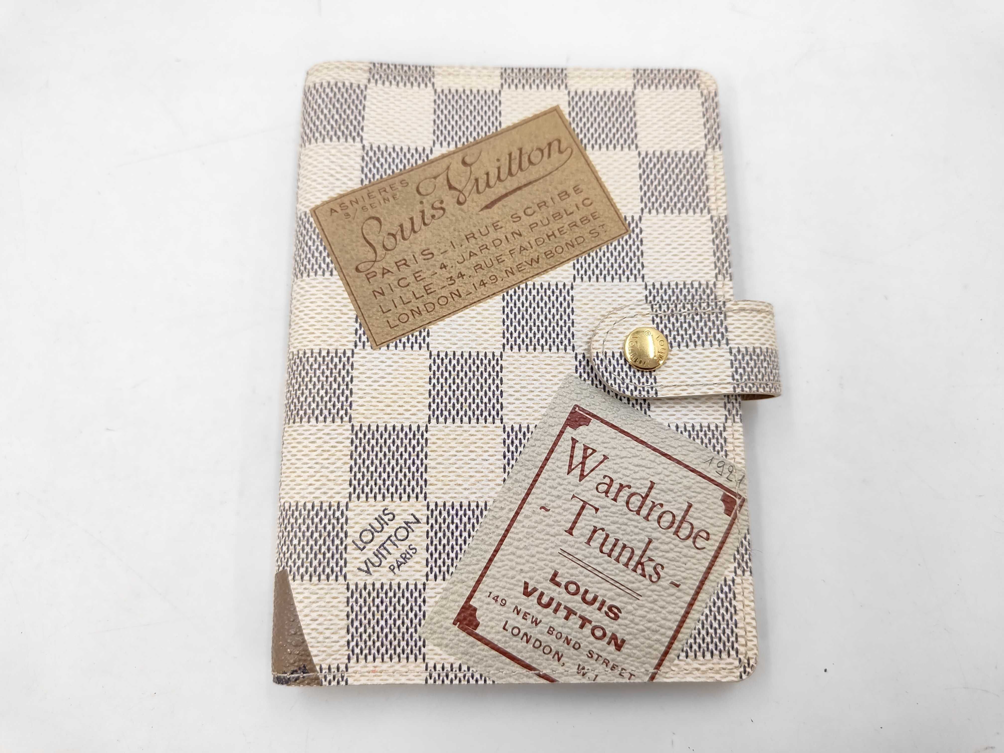 Damier Azur Agenda PM Label Collection R21070 CA2099 Notebook Cover