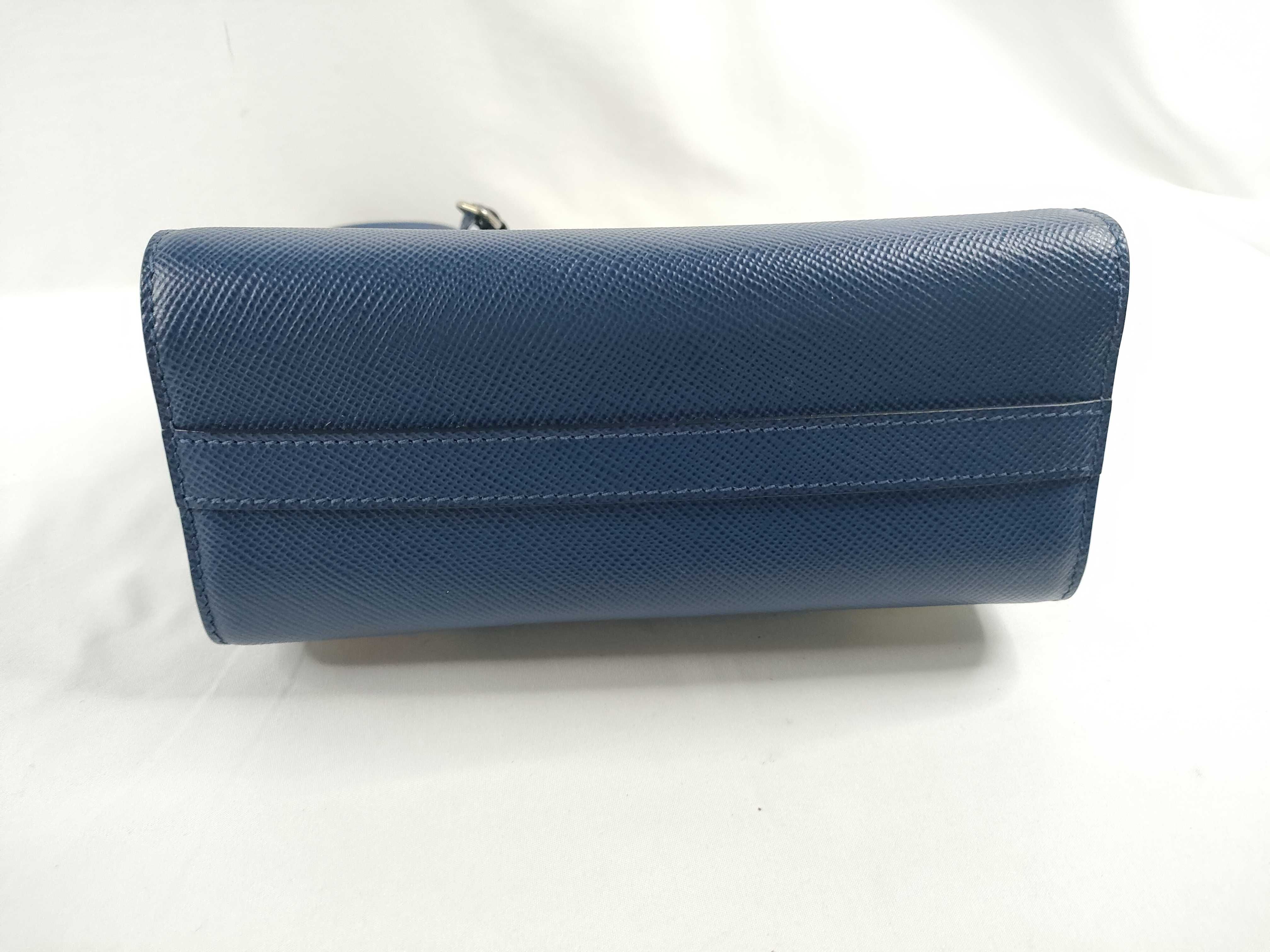 Monochrome Blue Calfskin Medium Robot Shoulder Bag — view 4