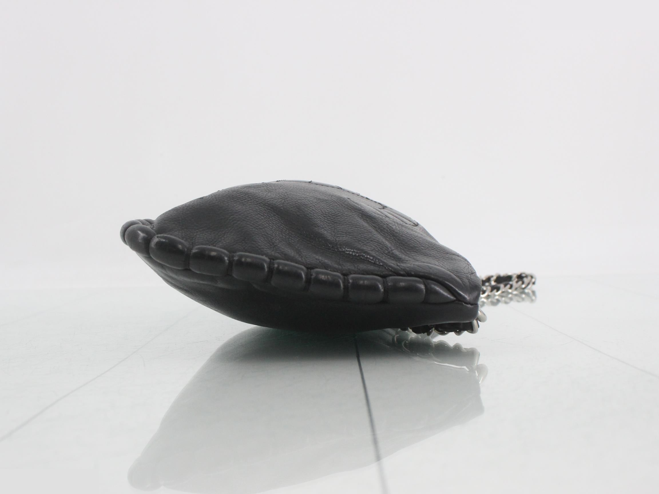 On the Band Leather Chain One-Shoulder Bag, Black — view 3