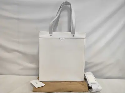 Lewis Tote Leather White 1225141 2-Way Tote Bag