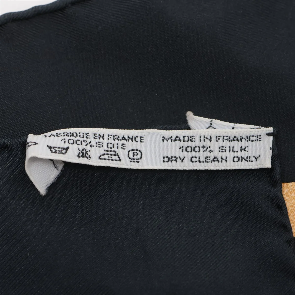 Carre 90 GRAND MANEGE (Grand Taming Technique) Scarf, Silk, Black. Shows signs of wear, including snags, — view 6