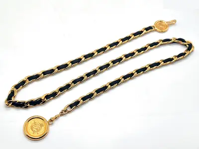 Coco Mark Leather Chain Belt, Chain approx. 85cm