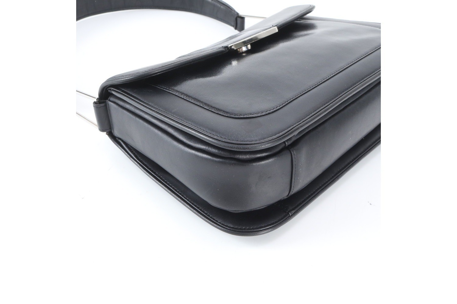 Flap Leather One-Shoulder Bag — view 4