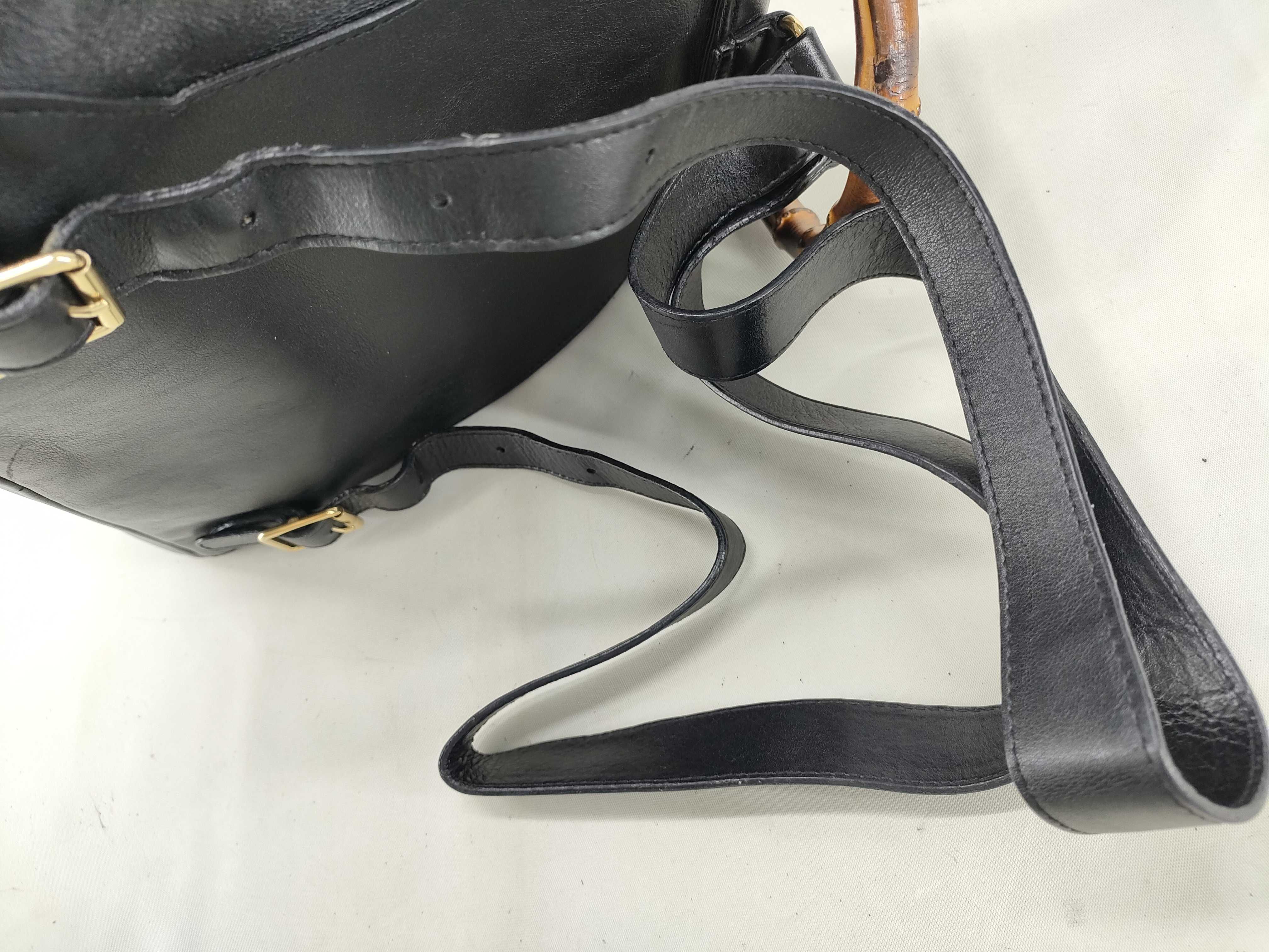 Bamboo Leather Black Backpack — view 5
