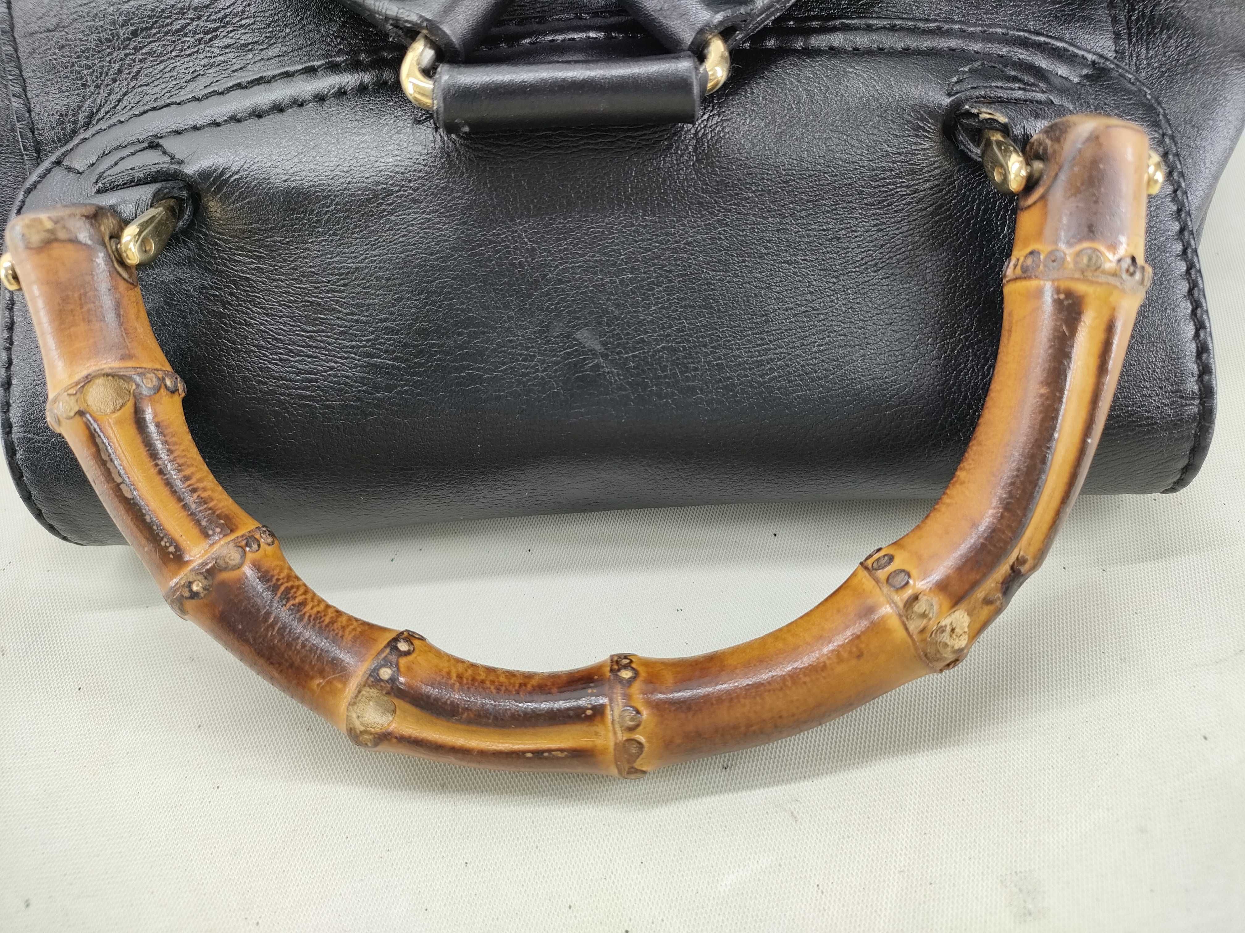 Bamboo Leather Black Backpack — view 7