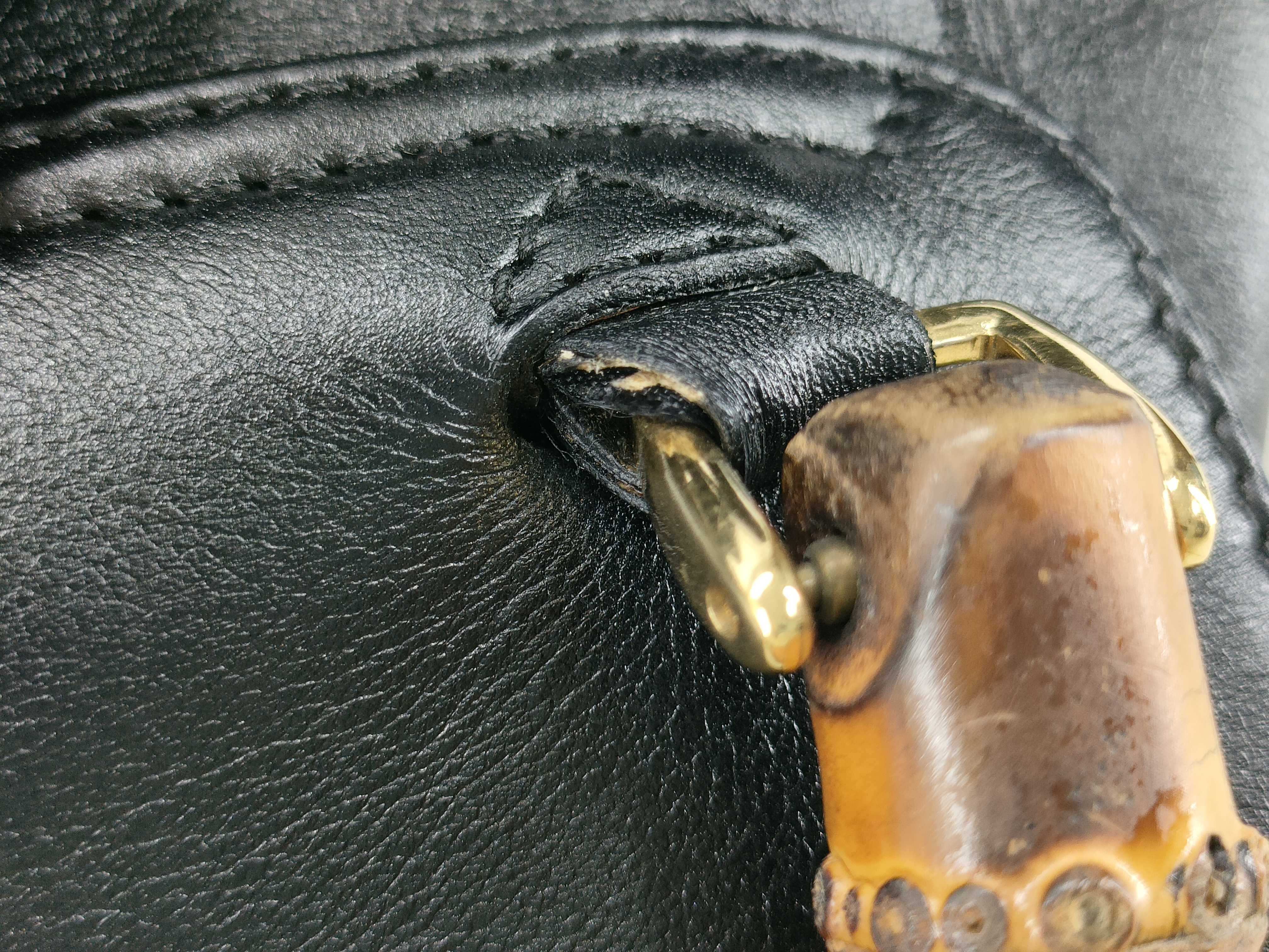 Bamboo Leather Black Backpack — view 8