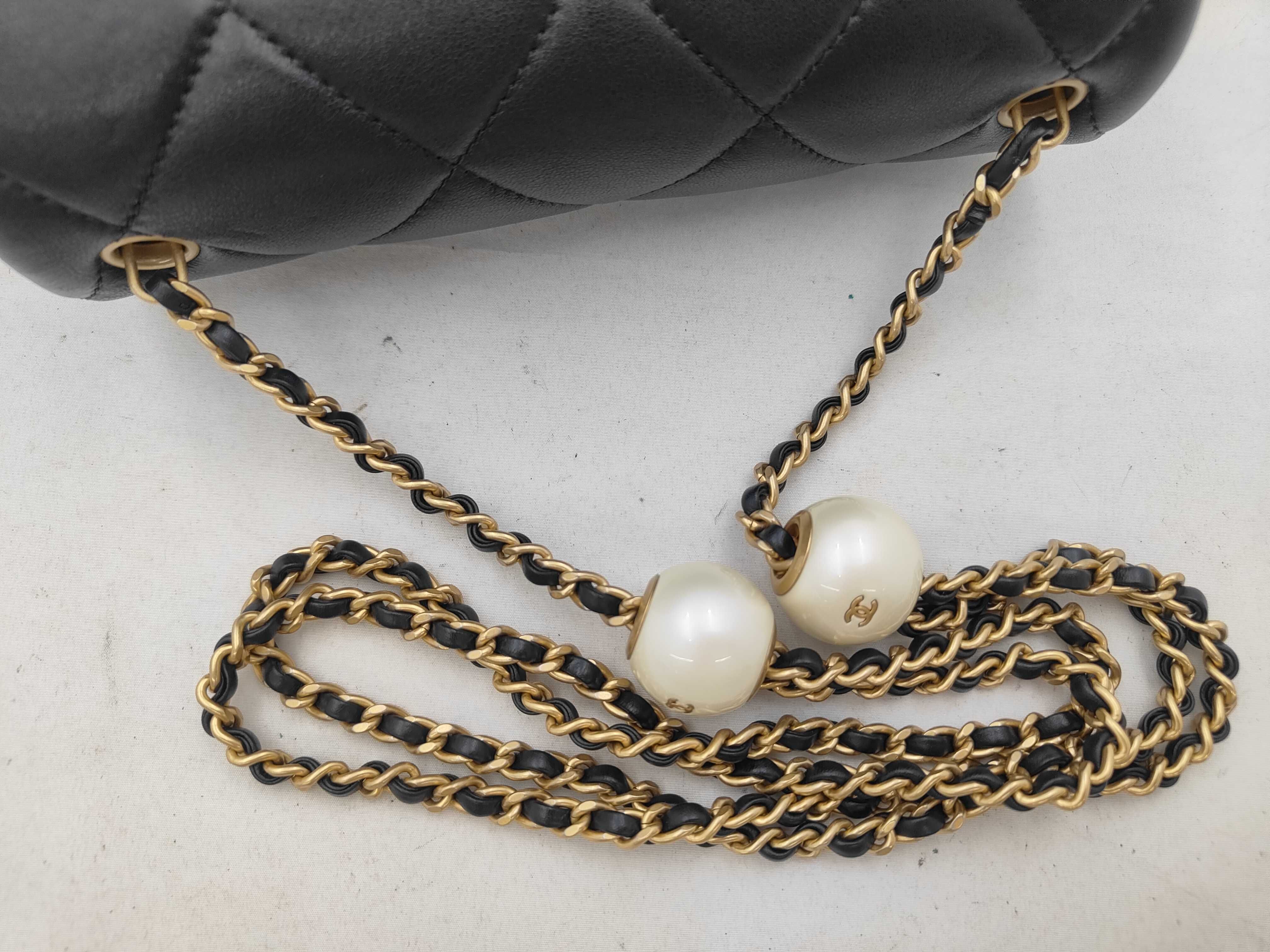 Mini Matelassé Pearly Chain Shoulder Bag — view 3