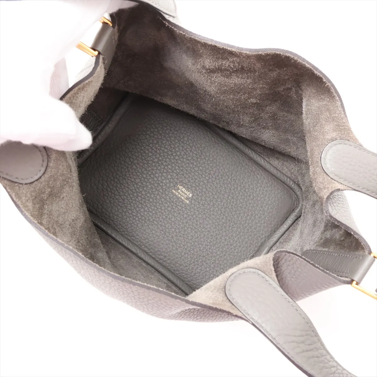 Picotin Lock 18 PM, Taurillon Clemence leather, Grismeyer leather, gold hardware, Z: 2021 — view 7