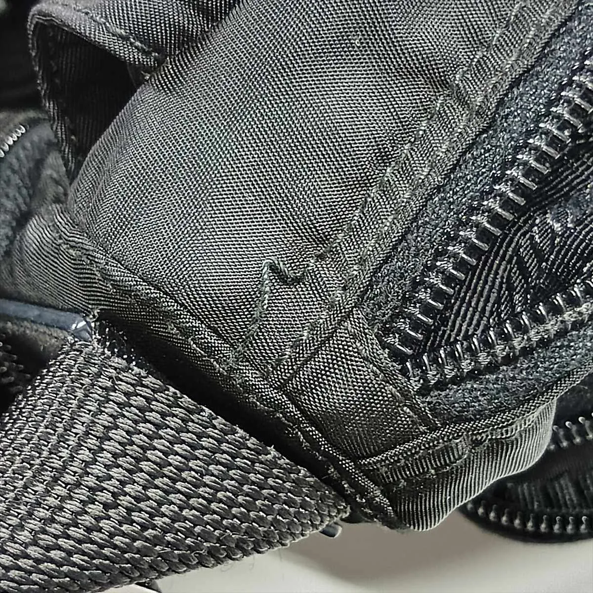 Tessuto Nylon x Leather Shoulder Bag, Black — view 13