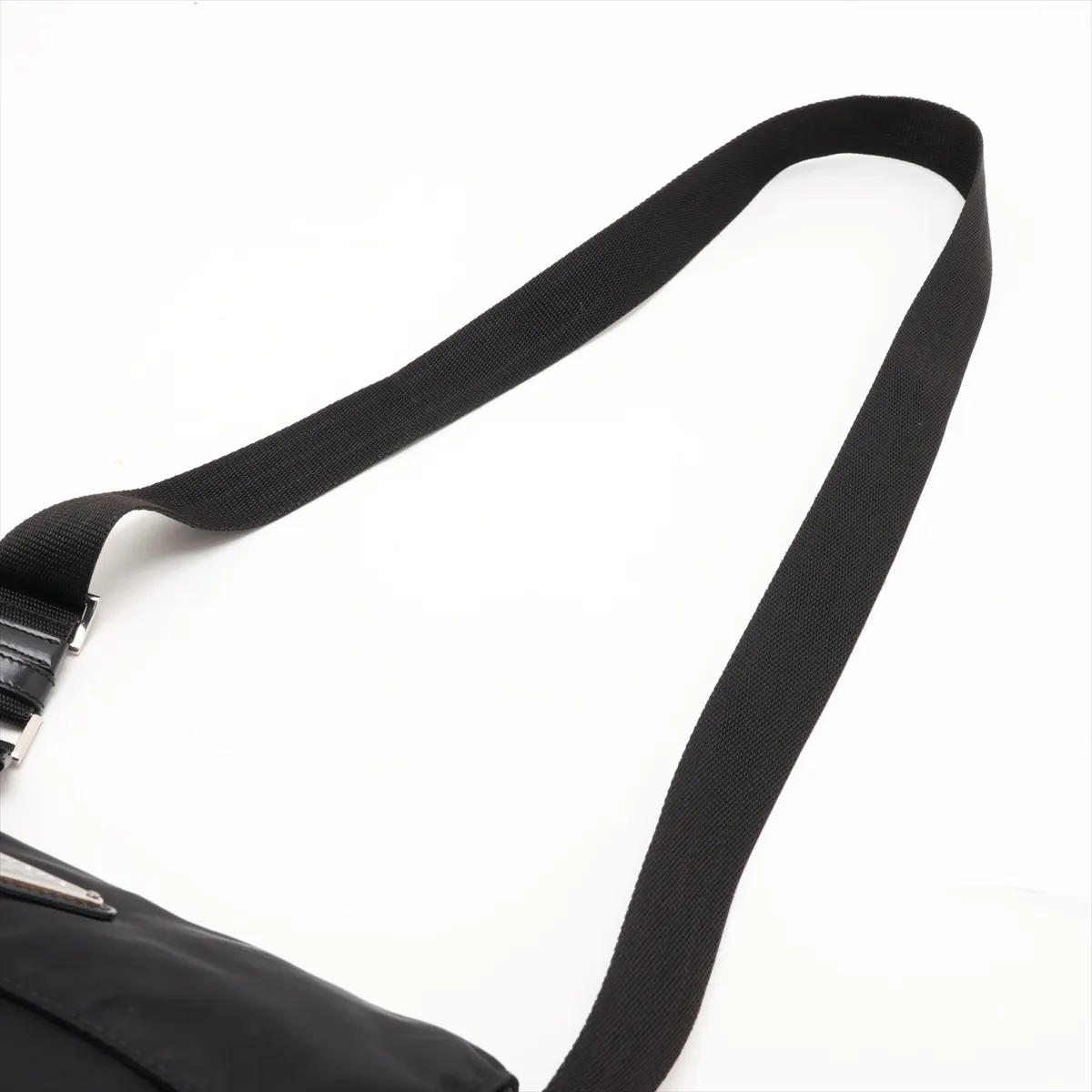 Tessuto Nylon x Leather Shoulder Bag, Black — view 5