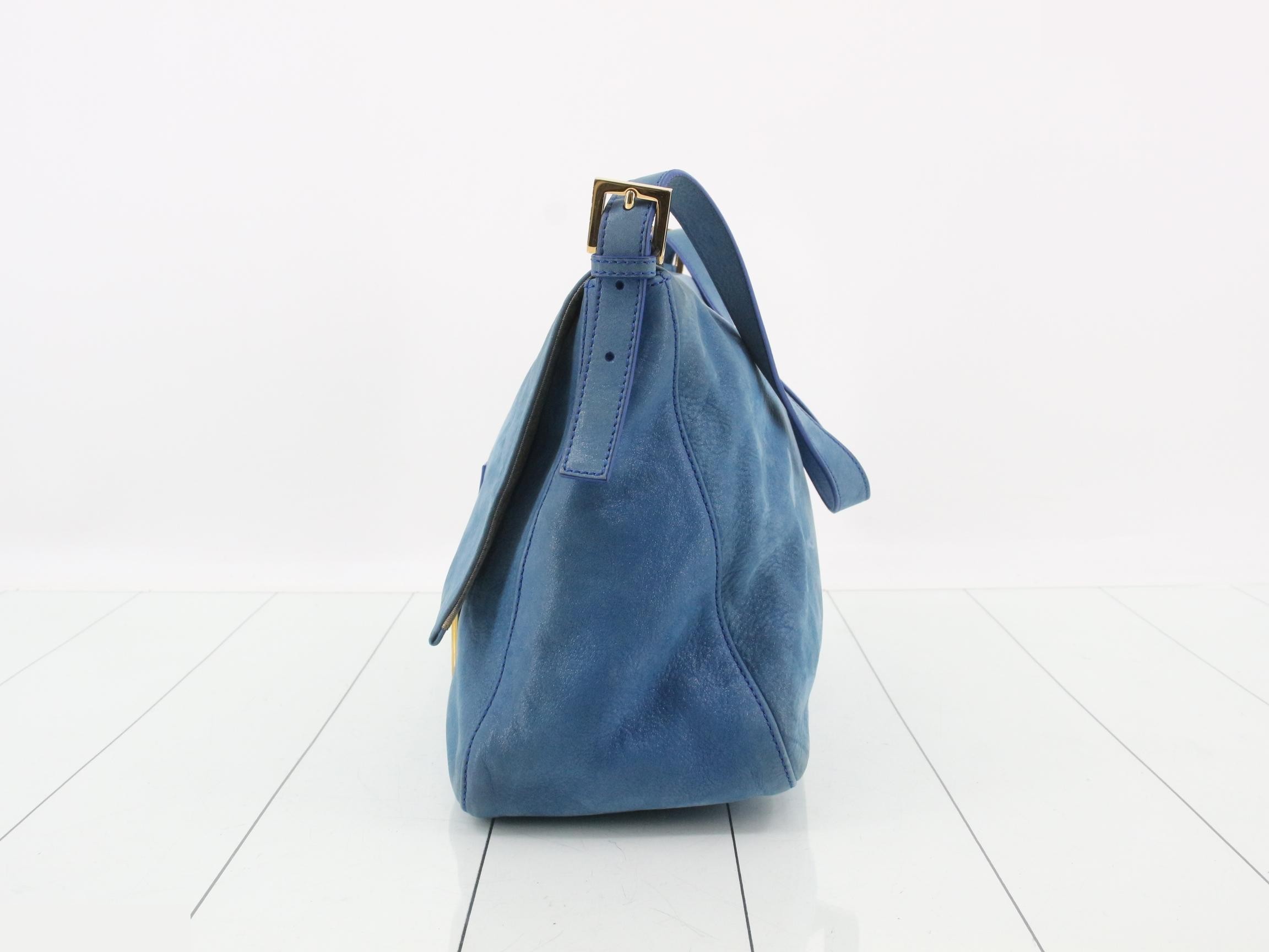 Mamma Baguette semi-shoulder bag, blue — view 3