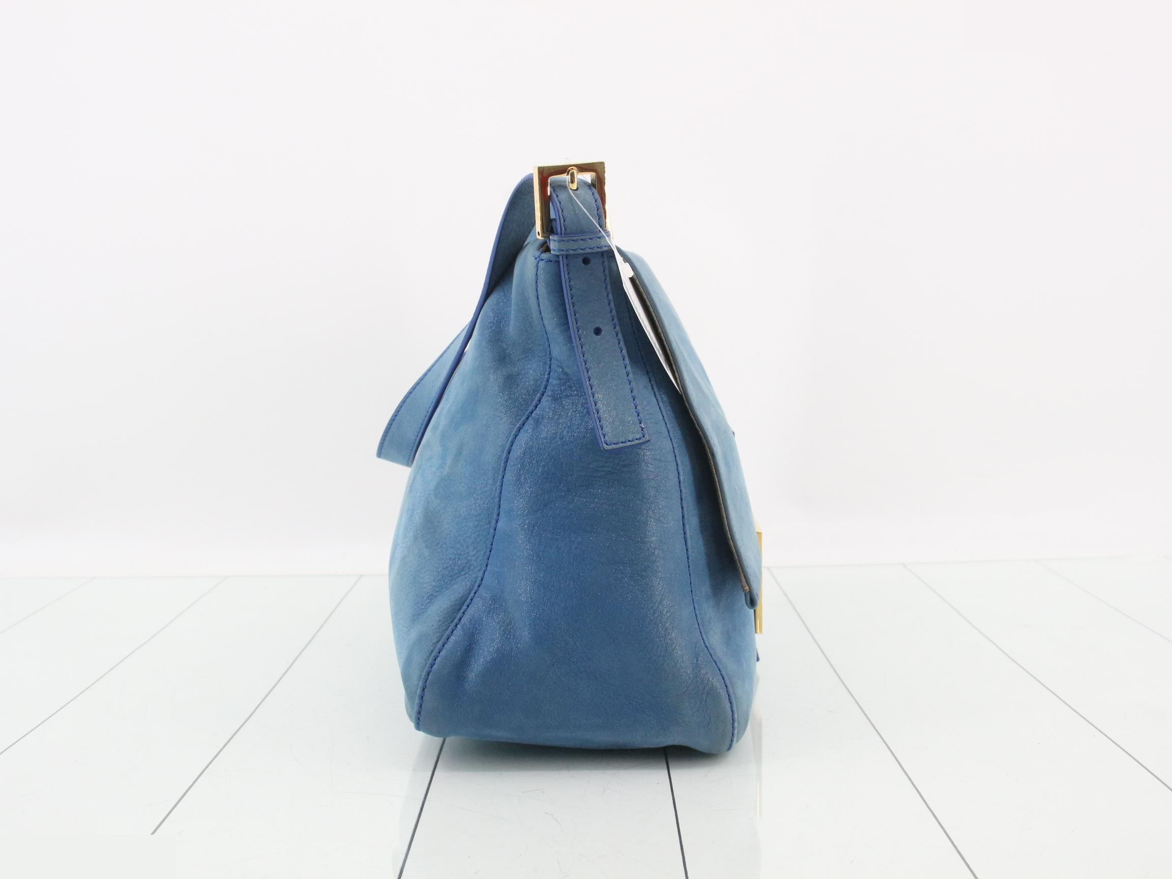 Mamma Baguette semi-shoulder bag, blue — view 4