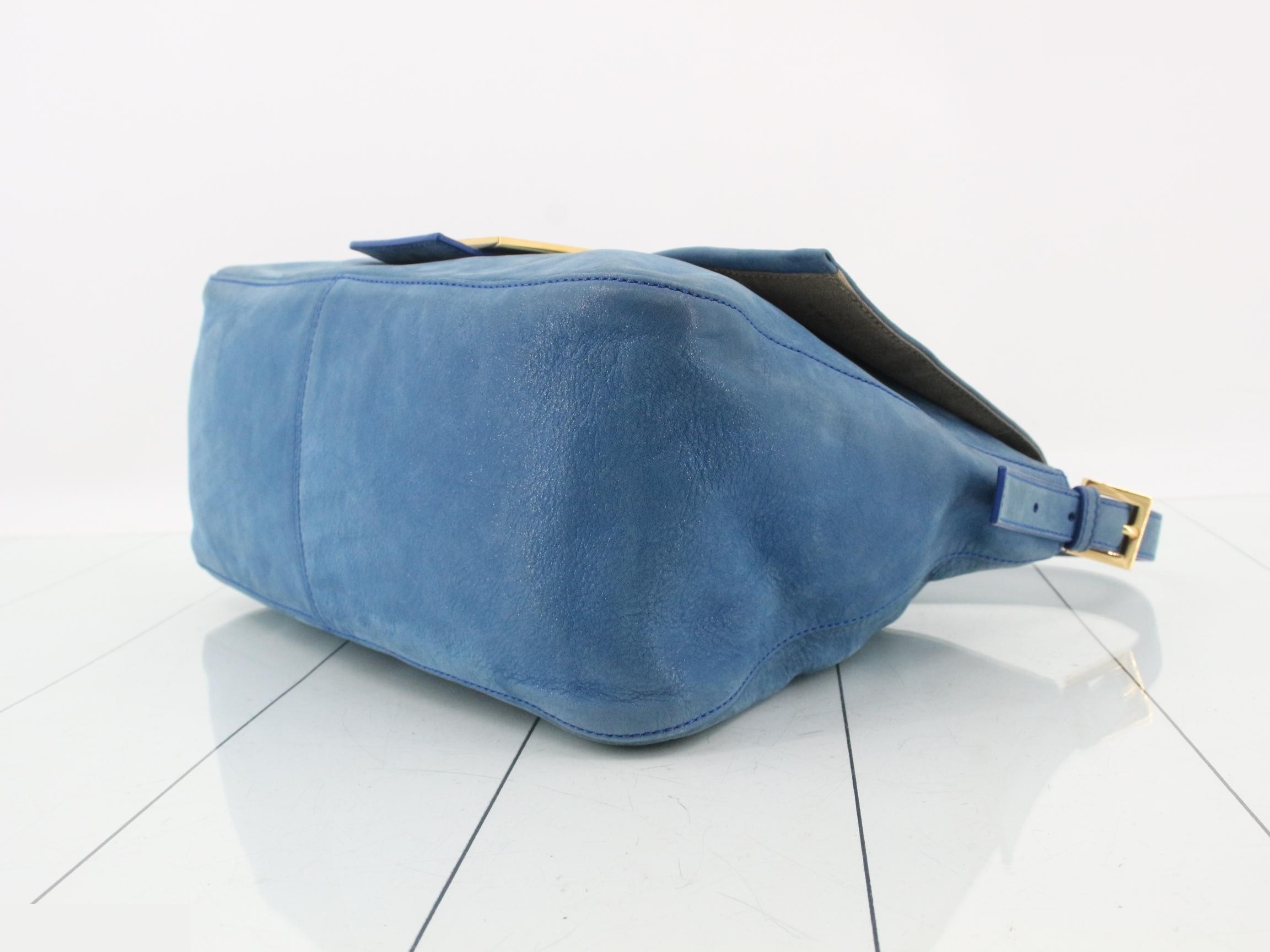 Mamma Baguette semi-shoulder bag, blue — view 6