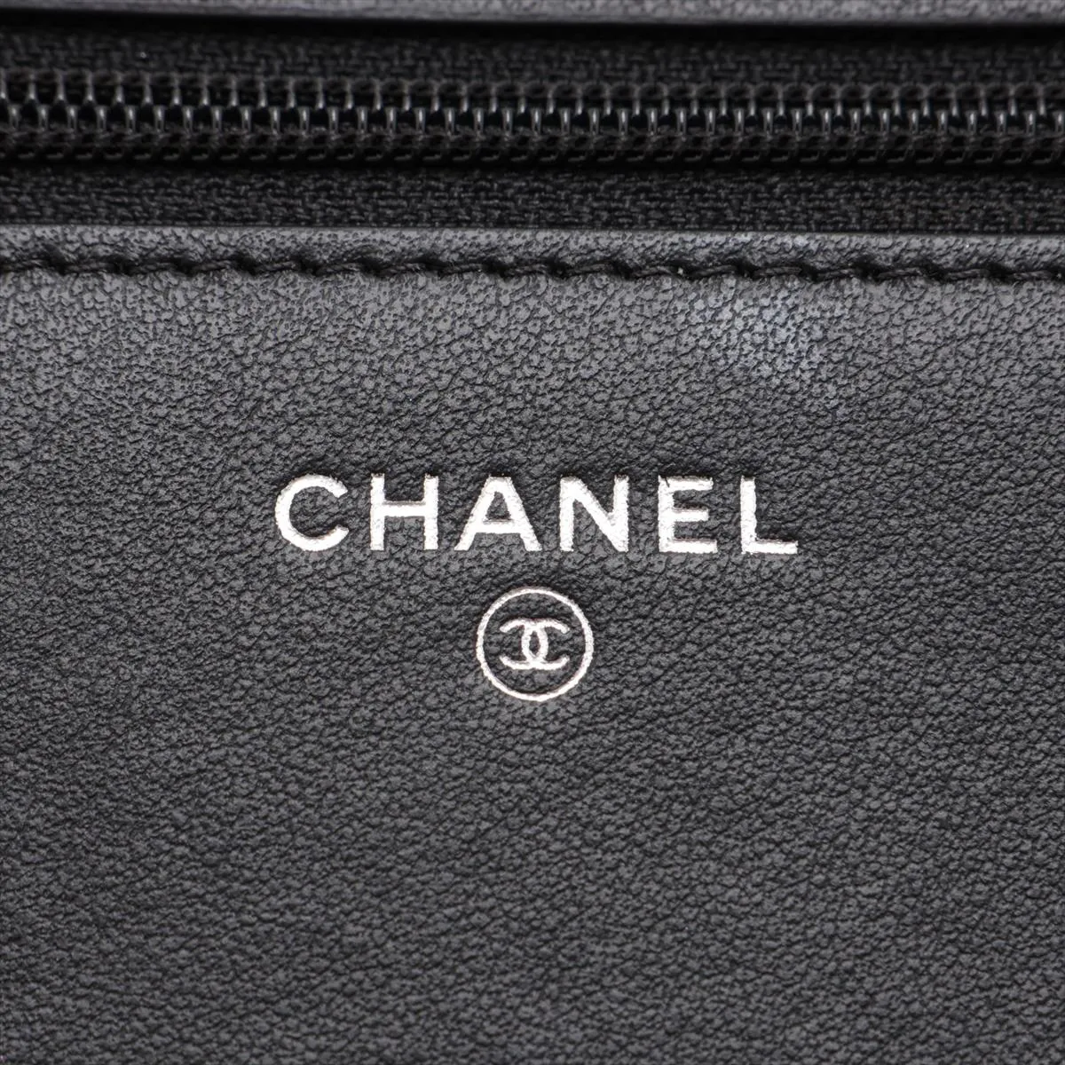 Coco Mark Canvas x Leather Chain Wallet, Studs, Black, Silver Hardware, 27411055, Serial Number in the 27s, Dust Bag Deteriorated — view 9