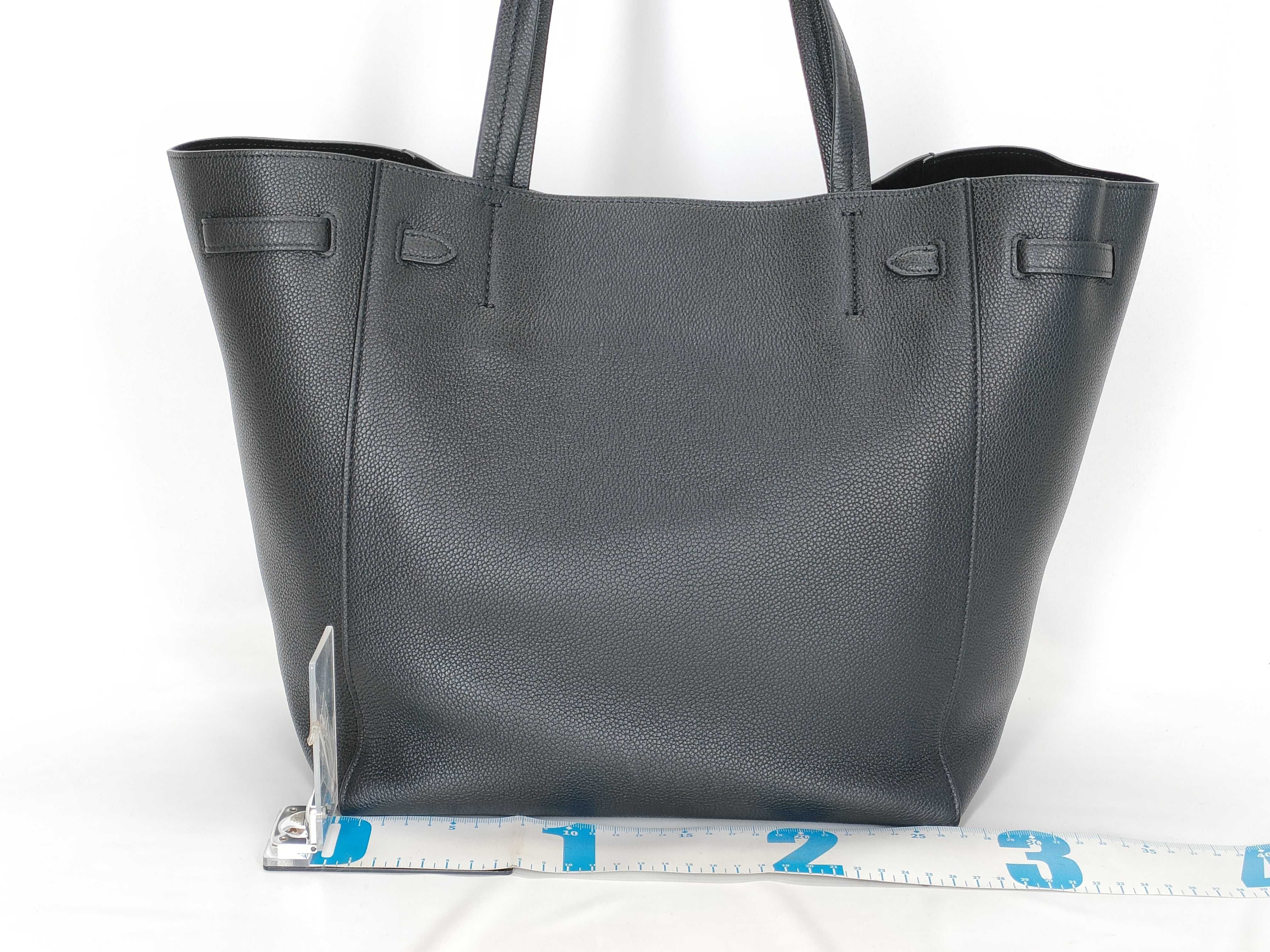 Cabas Phantom Leather Tote Bag, Black Tote Bag — view 2