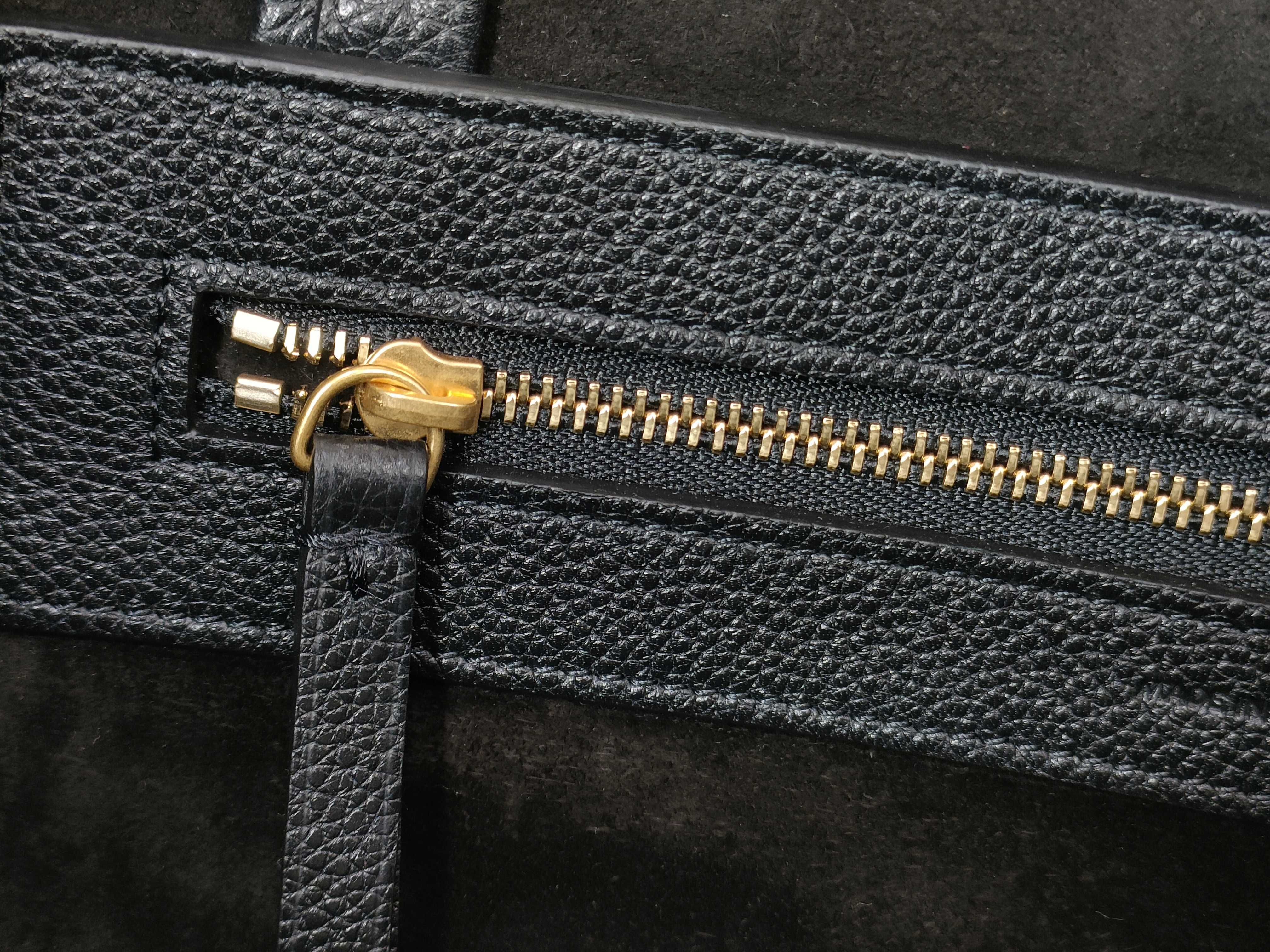 Cabas Phantom Leather Tote Bag, Black Tote Bag — view 13