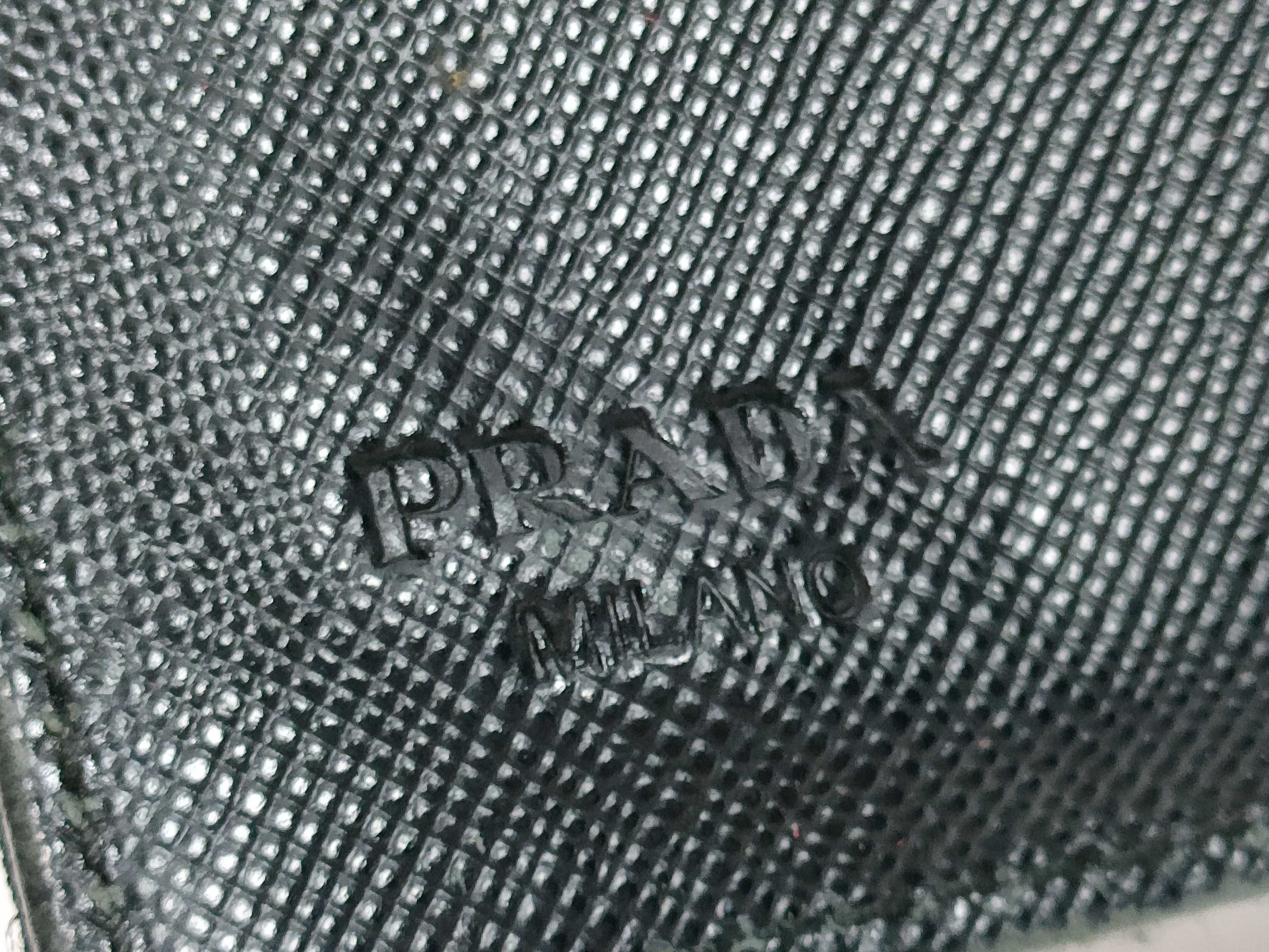 Wallet, Prada Nylon Bi-fold Wallet, Black — view 12