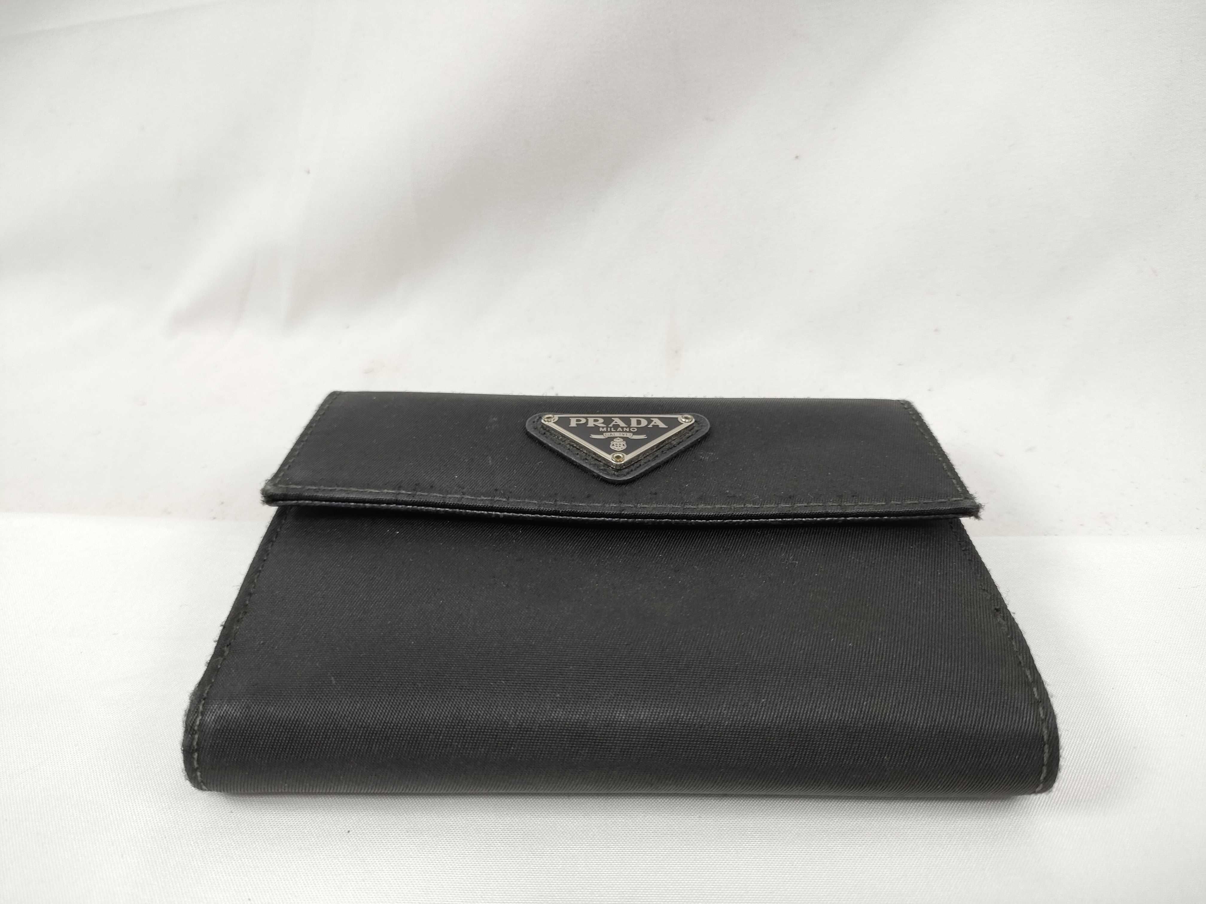 Wallet, Prada Nylon Bi-fold Wallet, Black — view 3