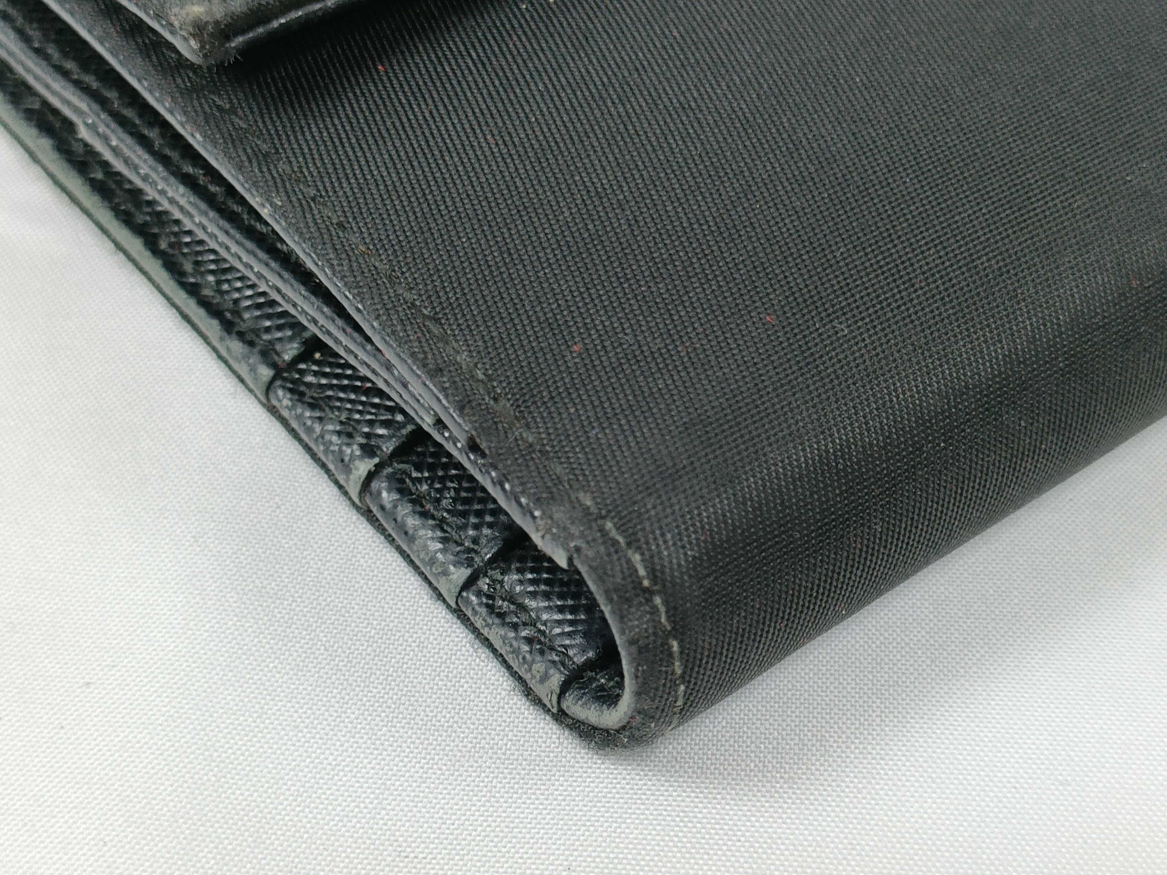 Wallet, Prada Nylon Bi-fold Wallet, Black — view 6