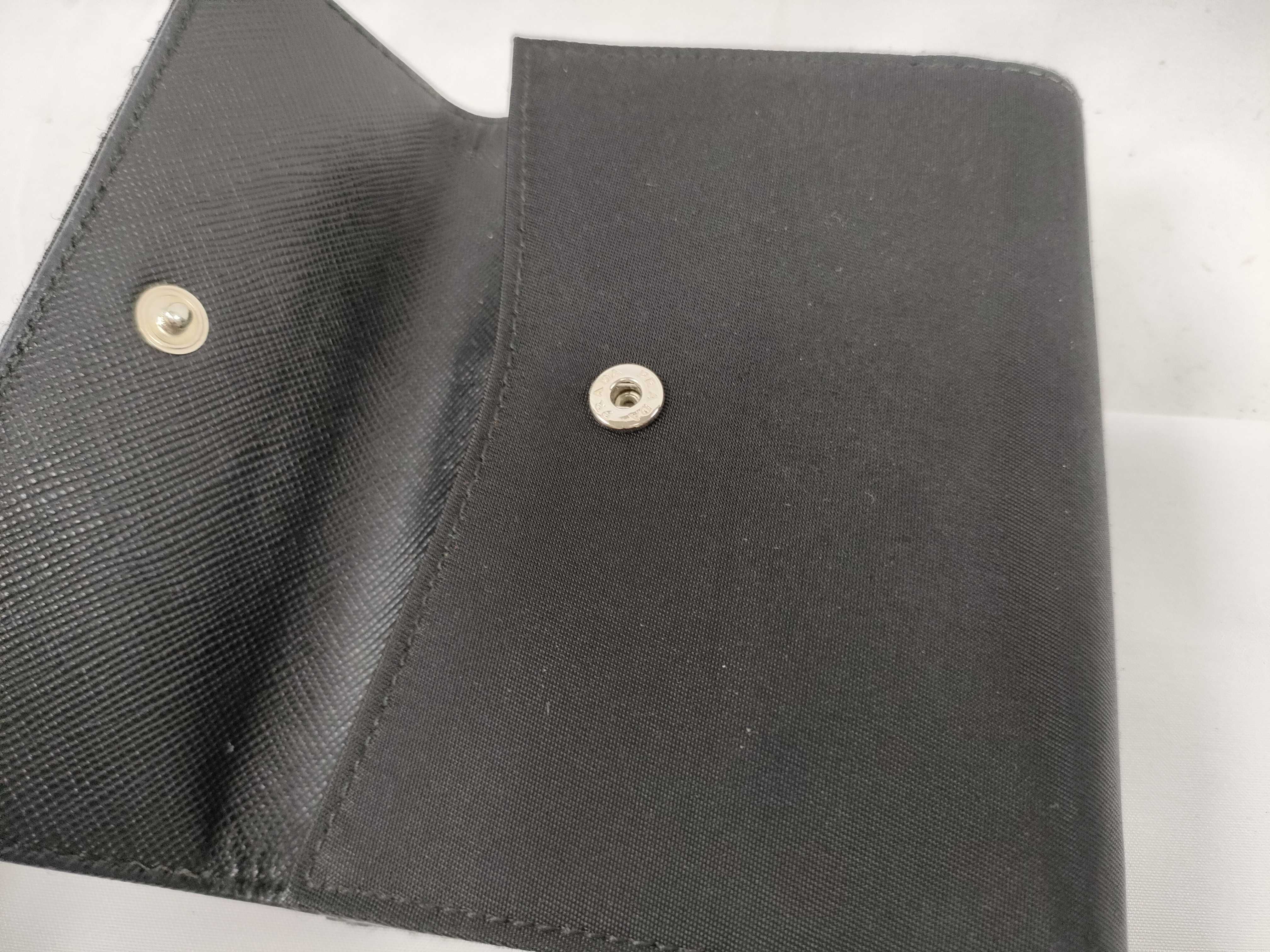 Wallet, Prada Nylon Bi-fold Wallet, Black — view 10
