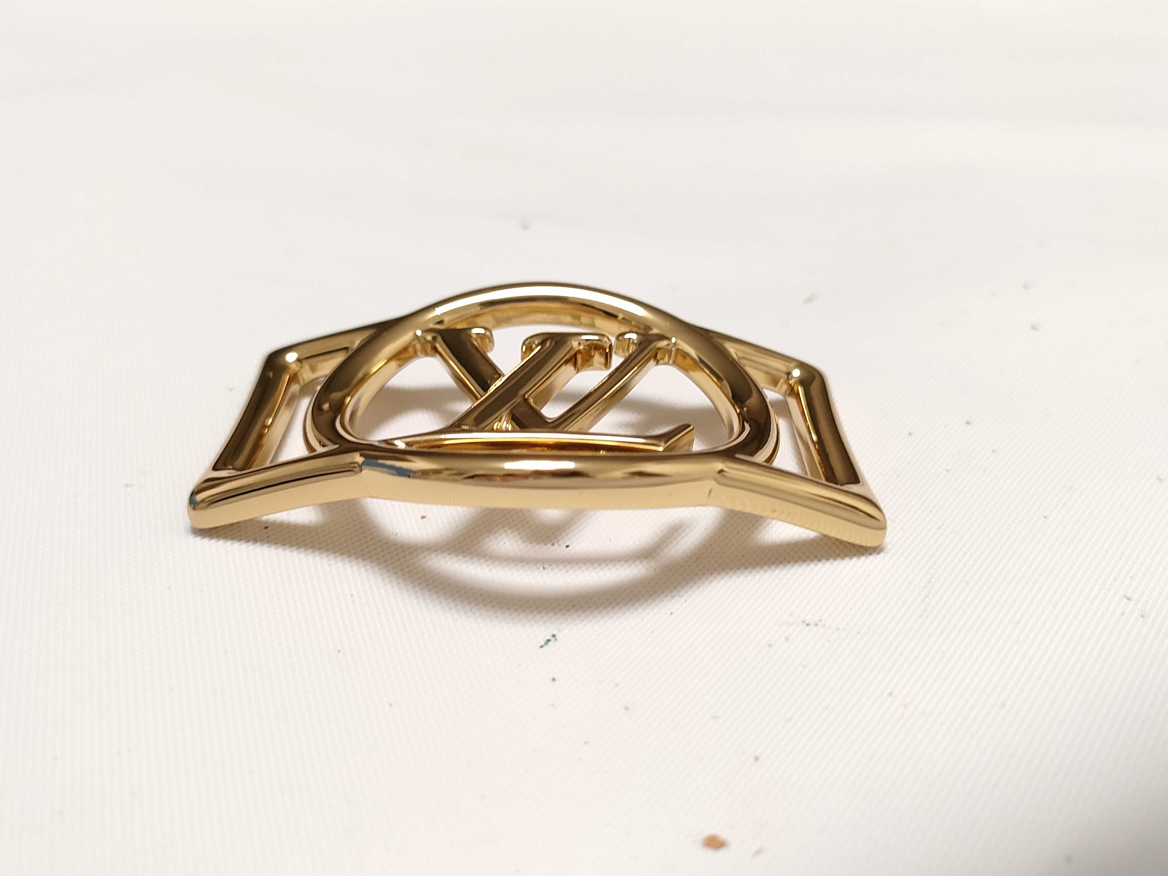 Accessories Louis Vuitton Etol Envy LV Scarf Ring Gold Color Other Accessories — view 3