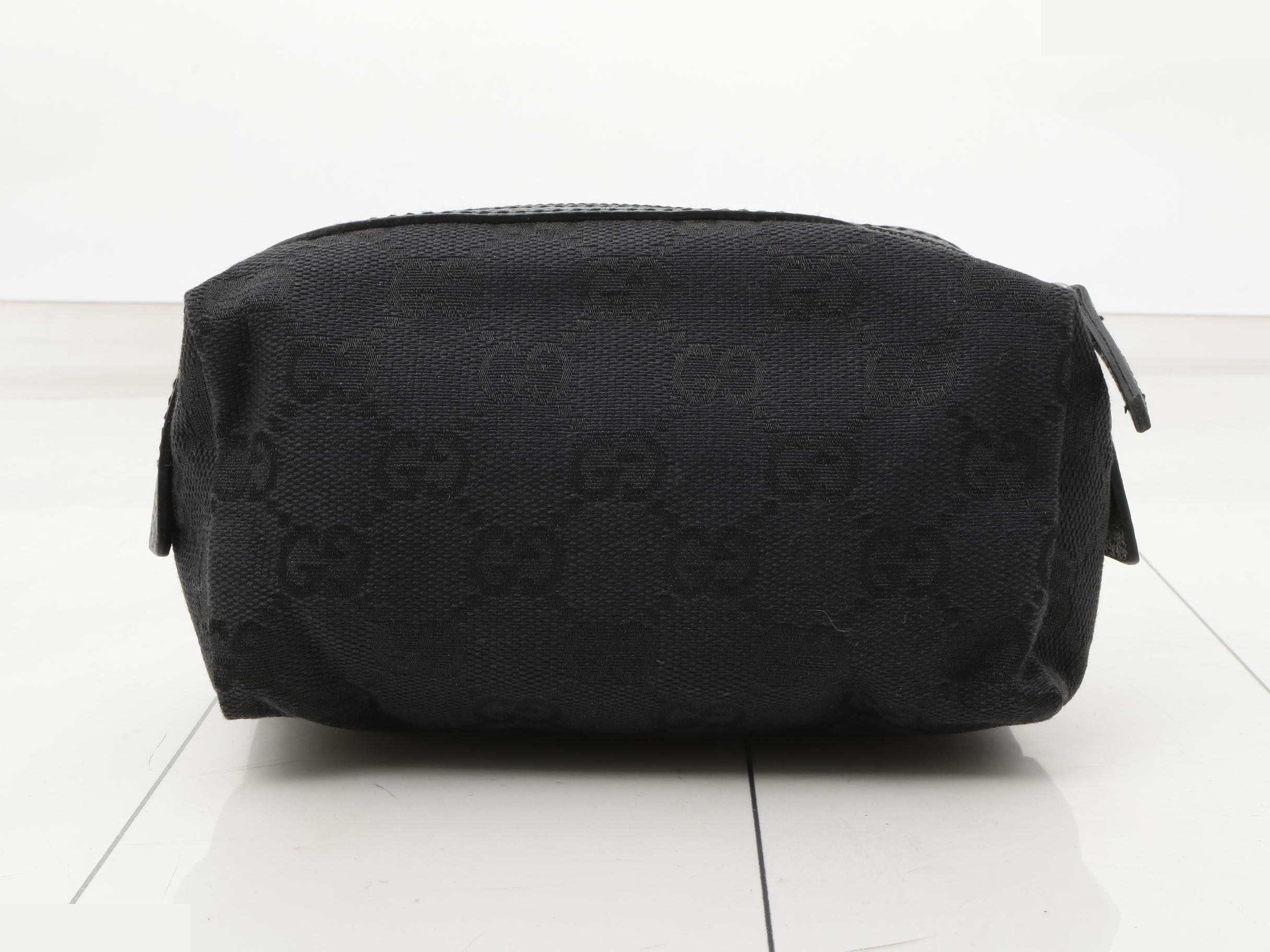 29596 GG Canvas Pouch, Canvas, Black — view 2