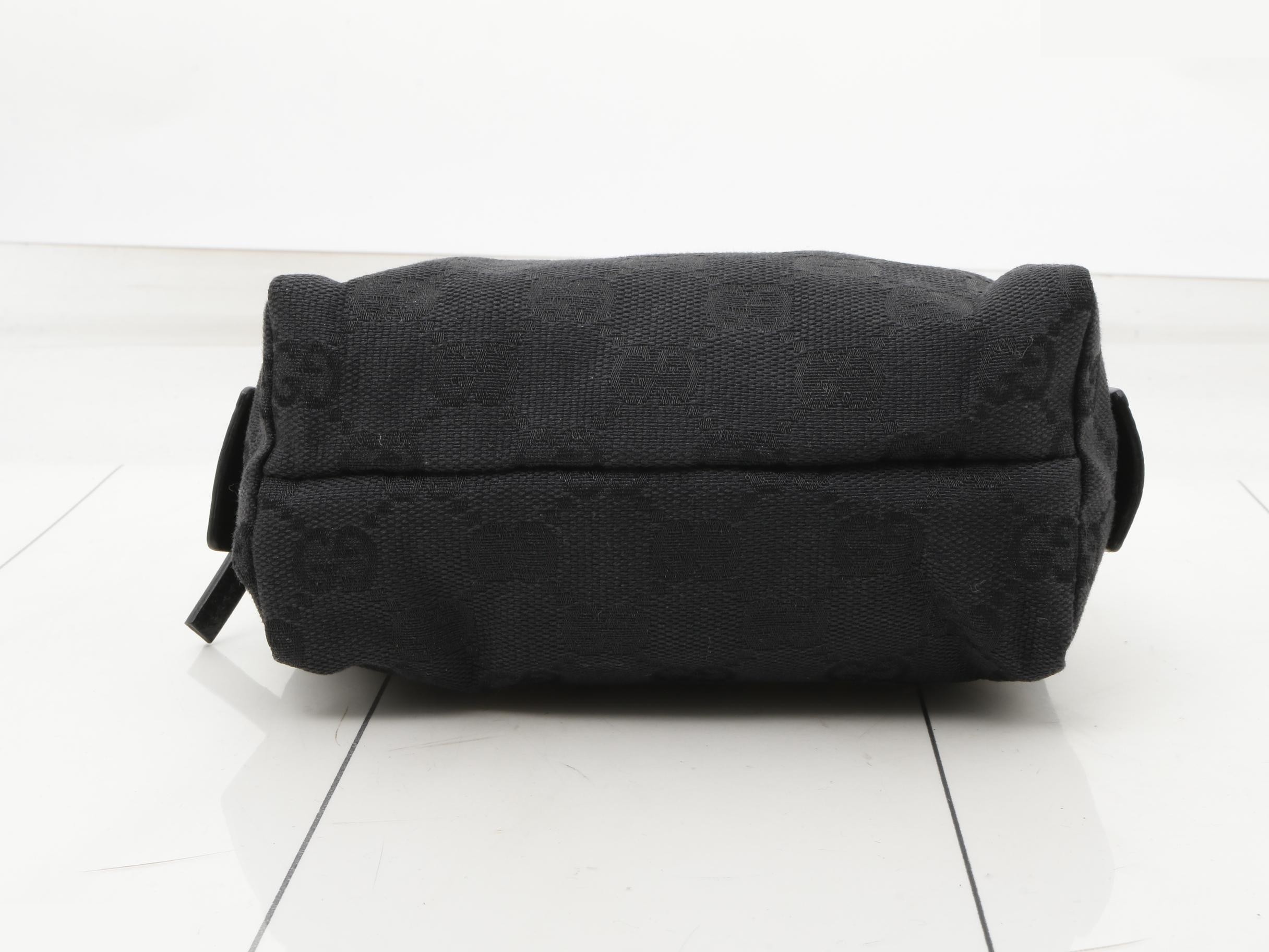 29596 GG Canvas Pouch, Canvas, Black — view 3