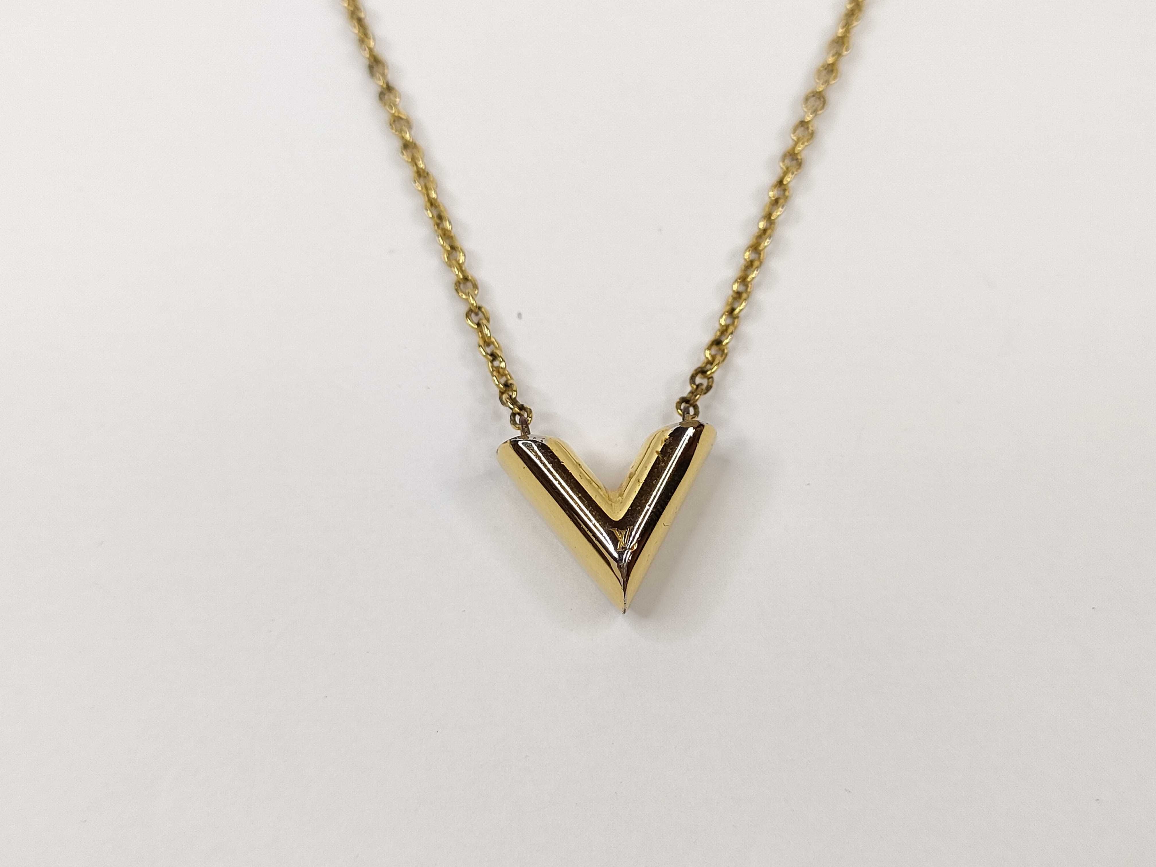 Essentiel V Gold Tone Pendant Necklace