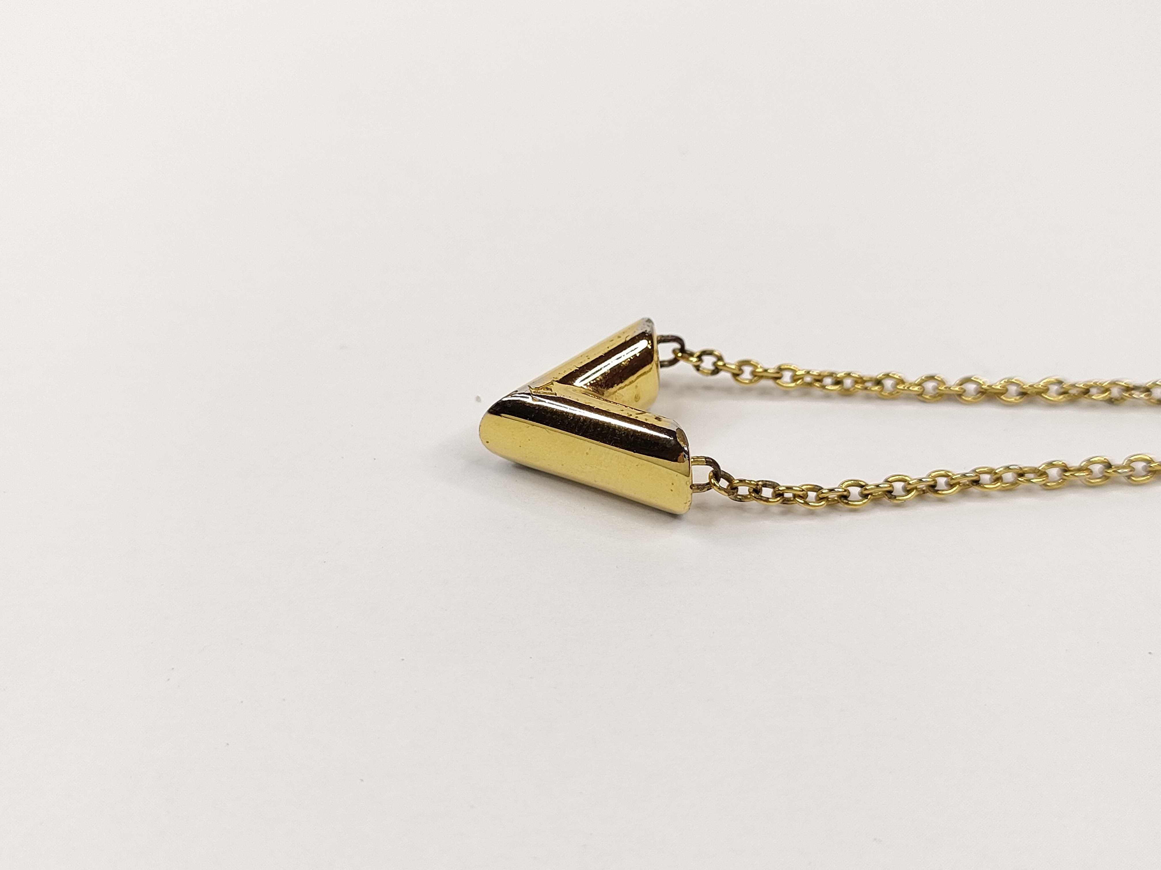 Essentiel V Gold Tone Pendant Necklace — view 2
