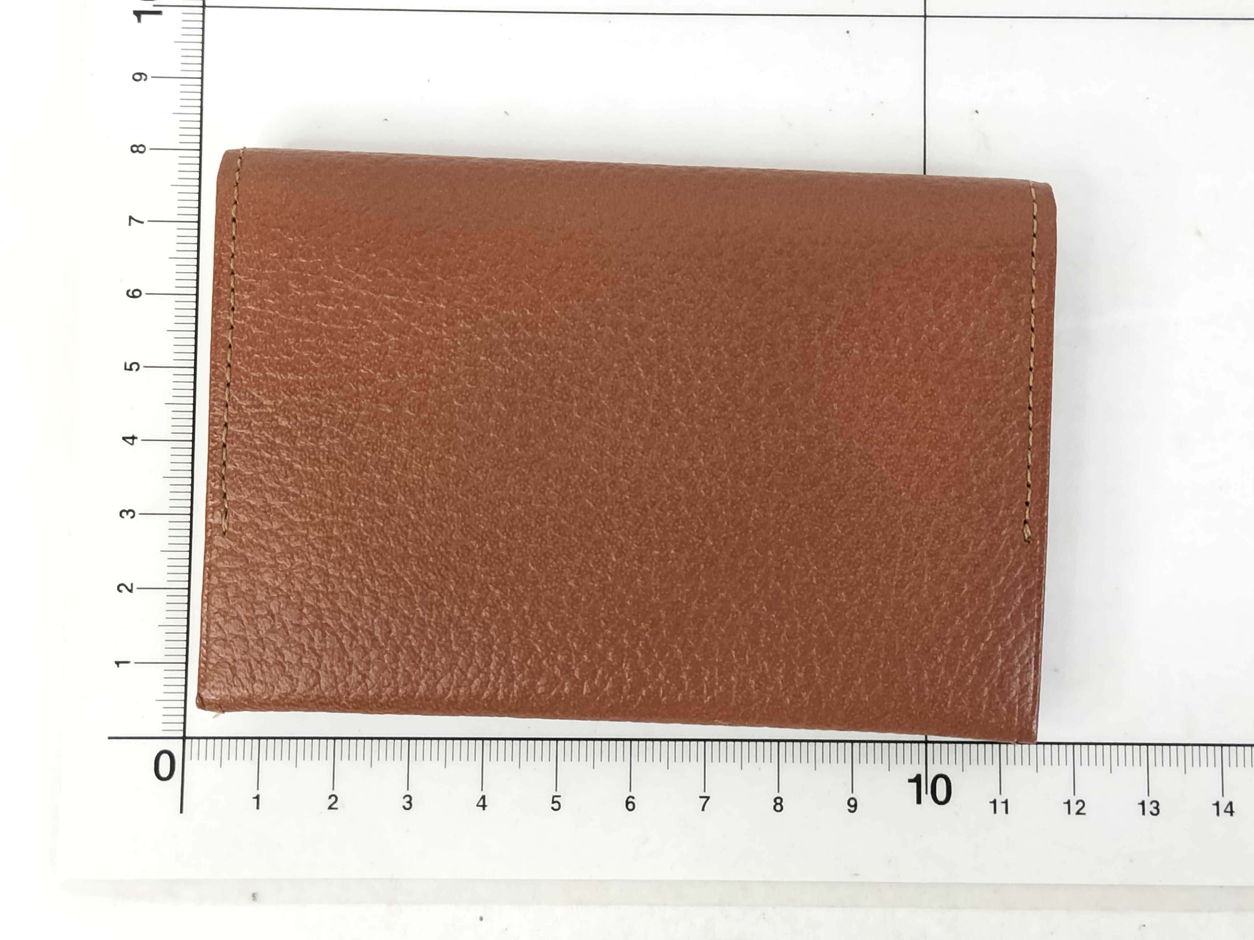 Card Case, Leather, Dark Brown. (Card case, pass case, business card holder) — view 2