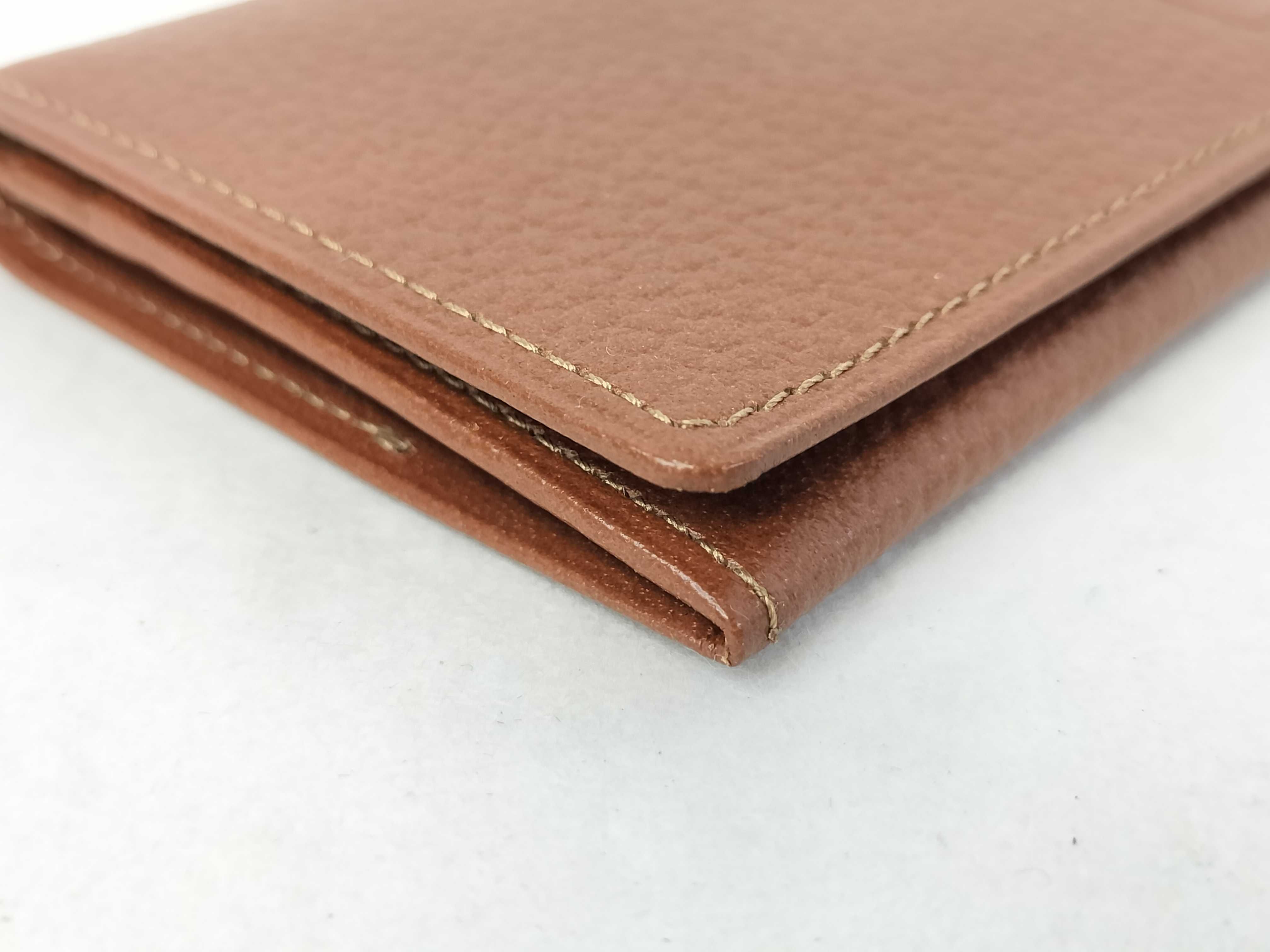 Card Case, Leather, Dark Brown. (Card case, pass case, business card holder) — view 3