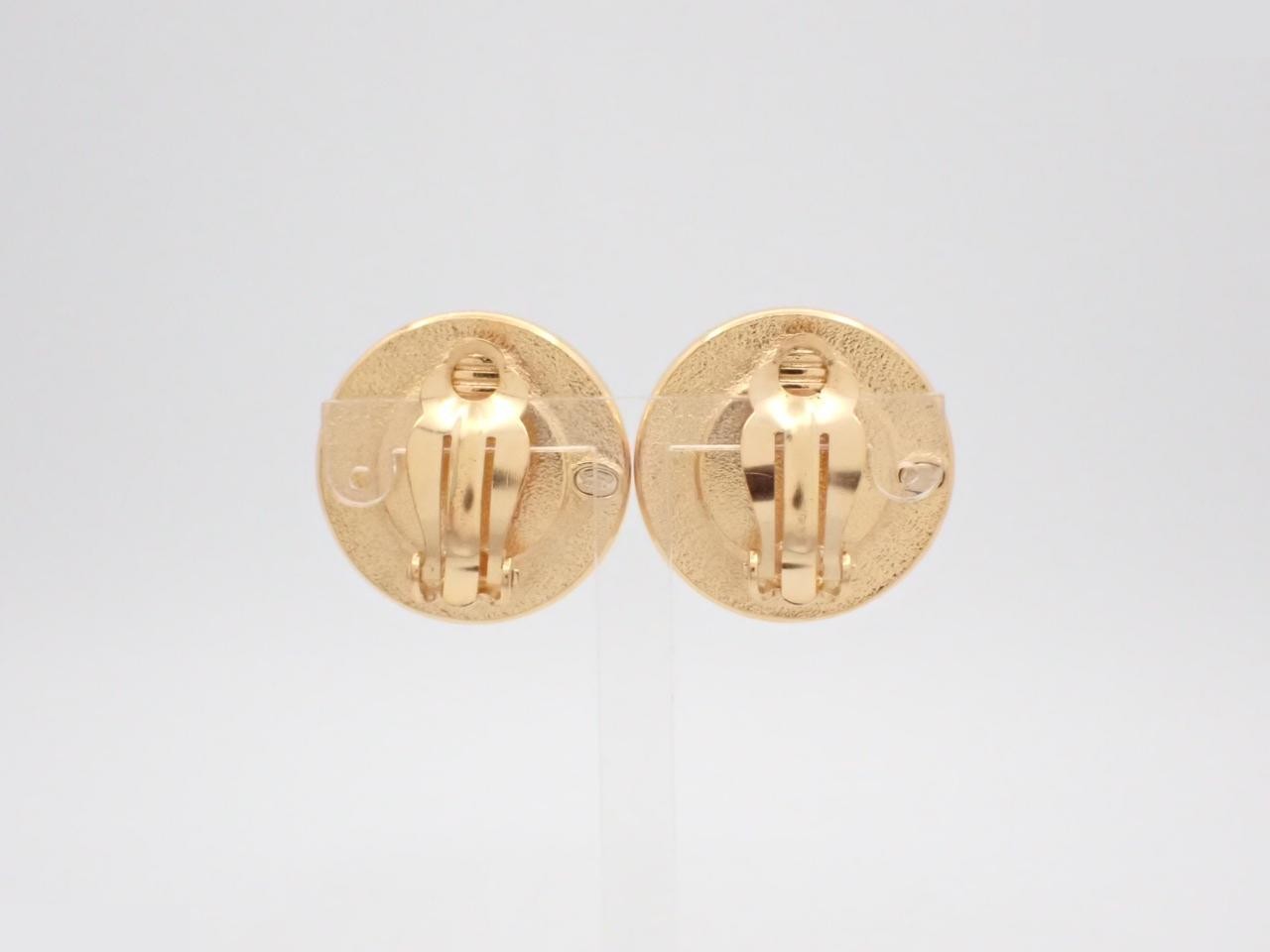 earrings, A19A, Coco Mark, pearl, sun motif, 2.5cm wide. — view 2