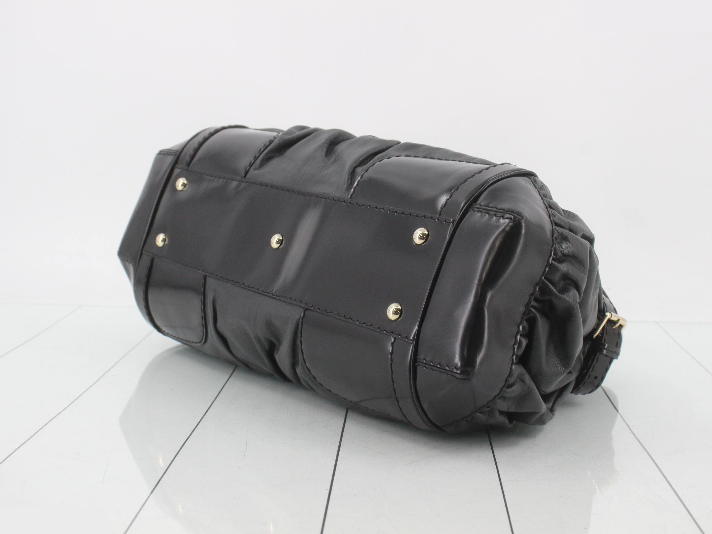 Ribbon hardware leather handbag — view 6