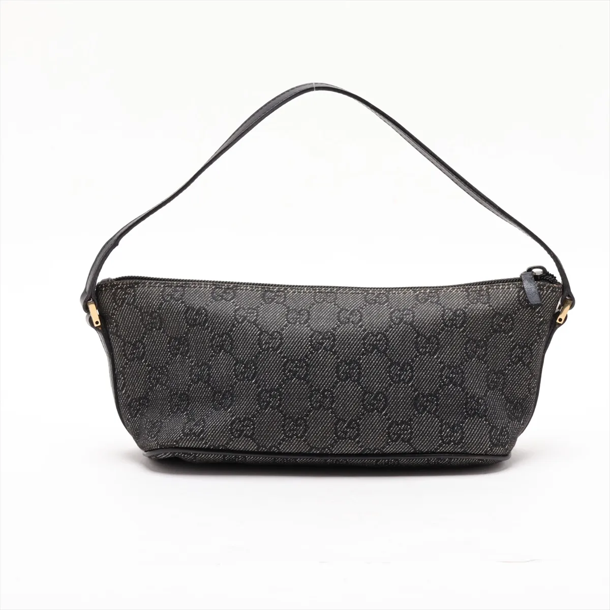 GG Canvas x Leather Handbag Black 07198 — view 2
