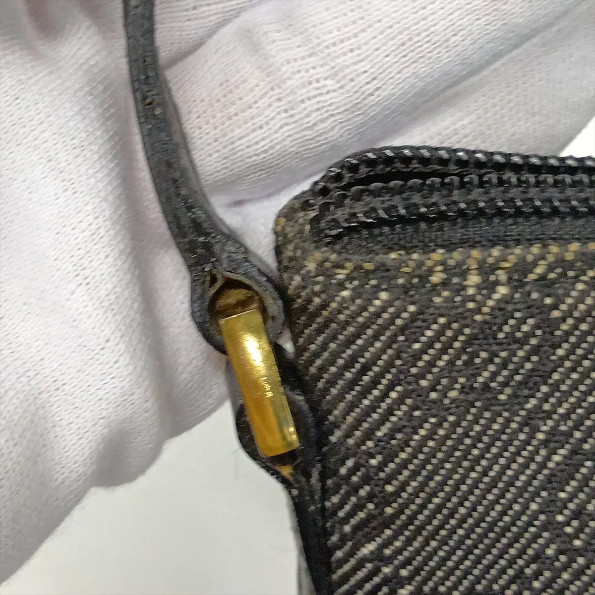 GG Canvas x Leather Handbag Black 07198 — view 12