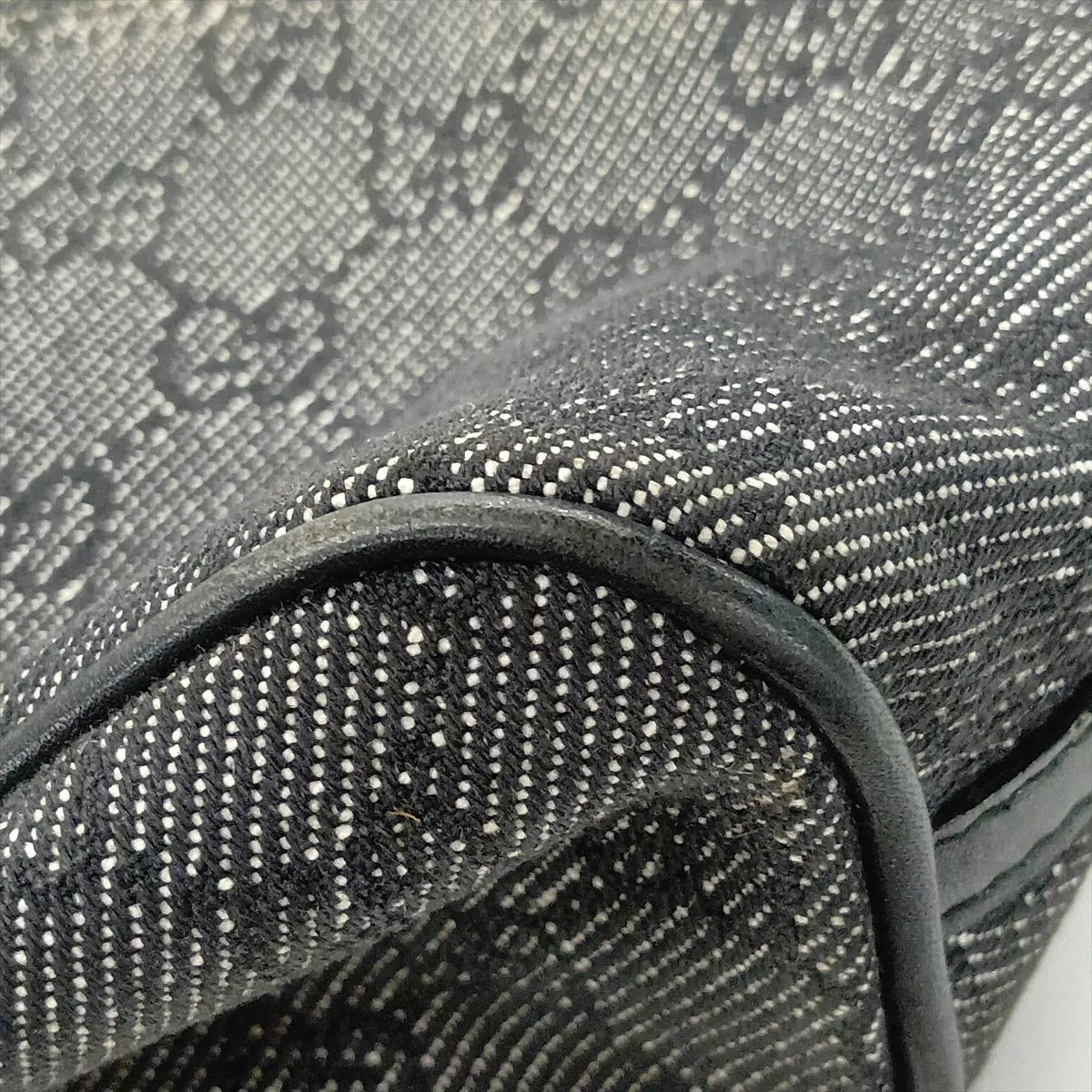 GG Canvas x Leather Handbag Black 07198 — view 13
