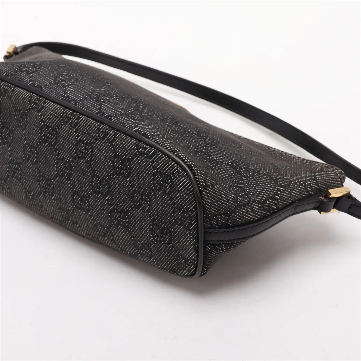GG Canvas x Leather Handbag Black 07198 — view 3