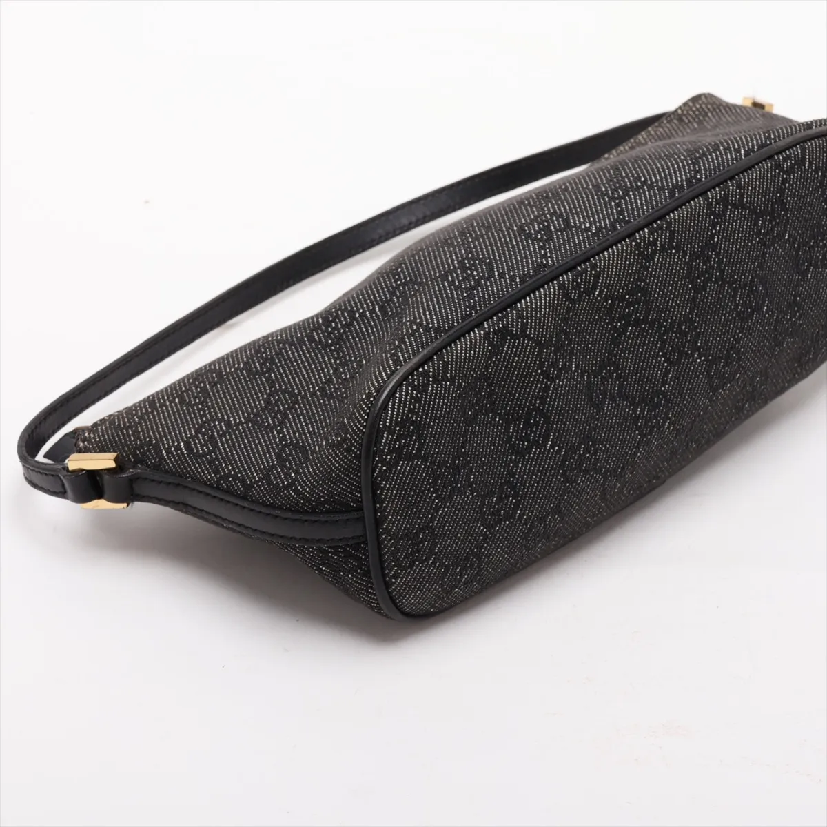 GG Canvas x Leather Handbag Black 07198 — view 4