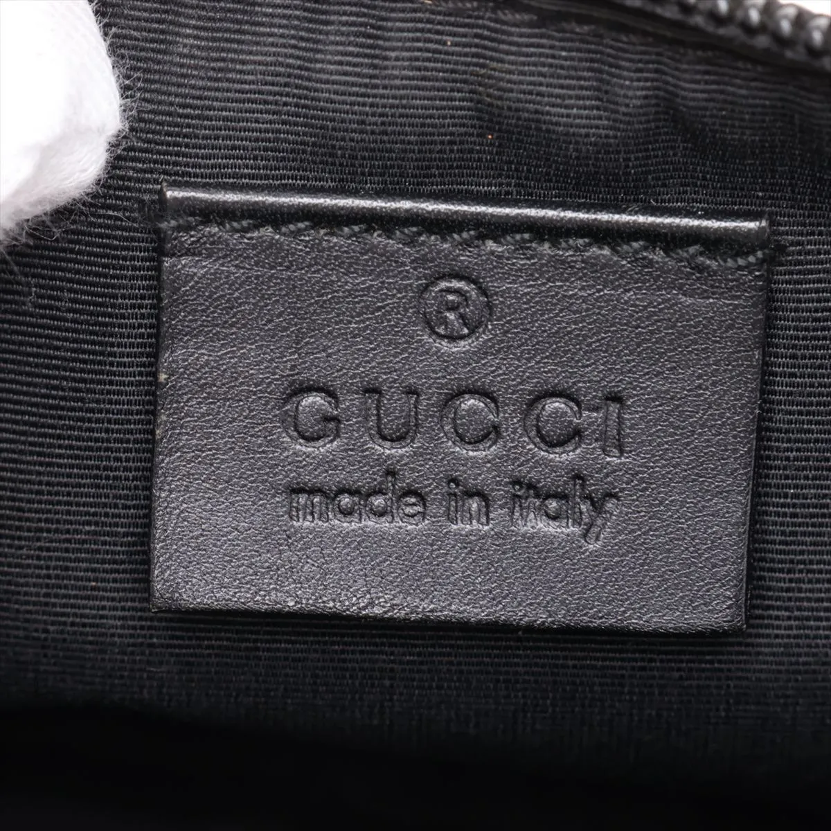 GG Canvas x Leather Handbag Black 07198 — view 8