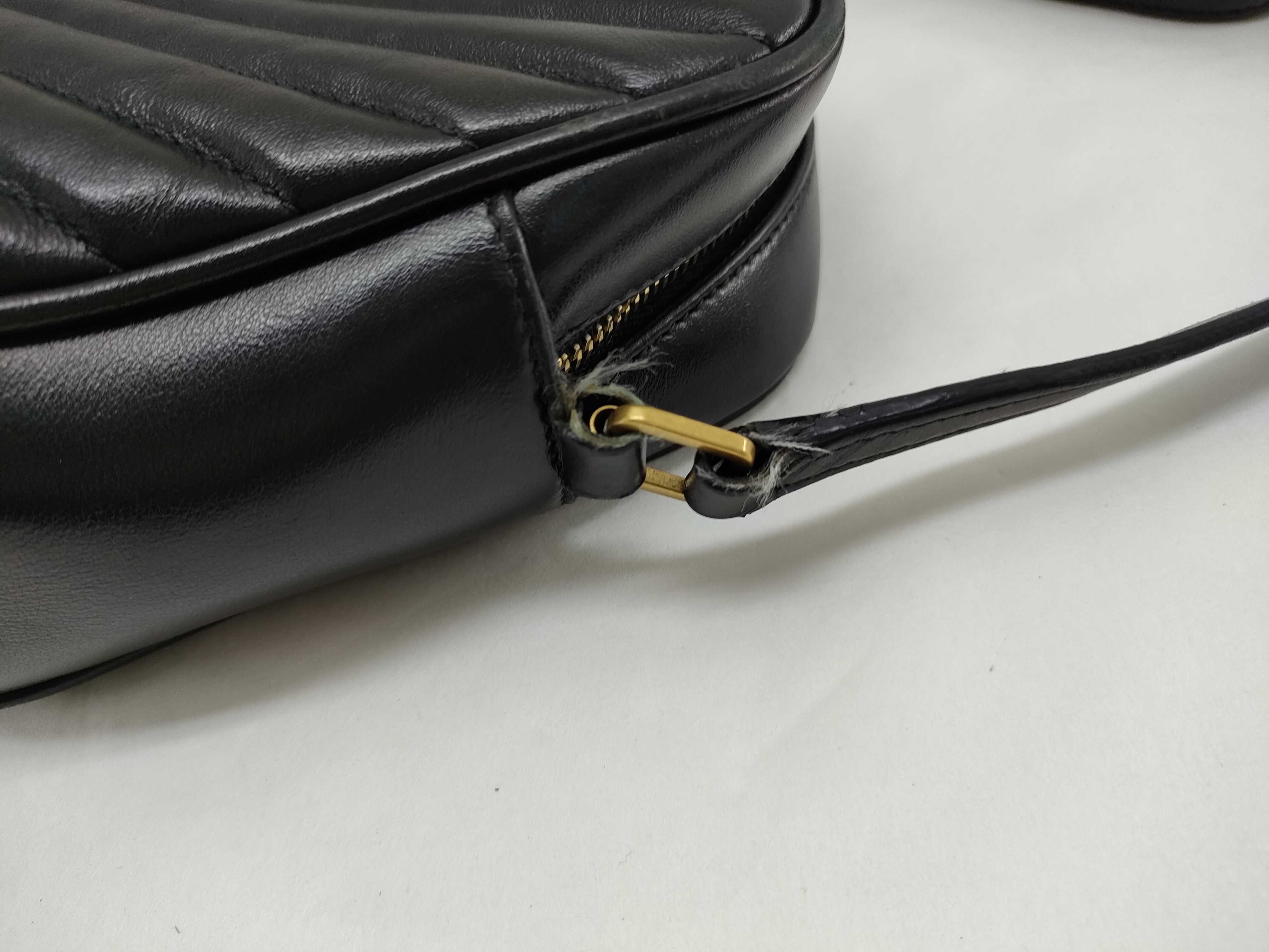 Lou Camera Leather Shoulder Bag, Black 612544 — view 4