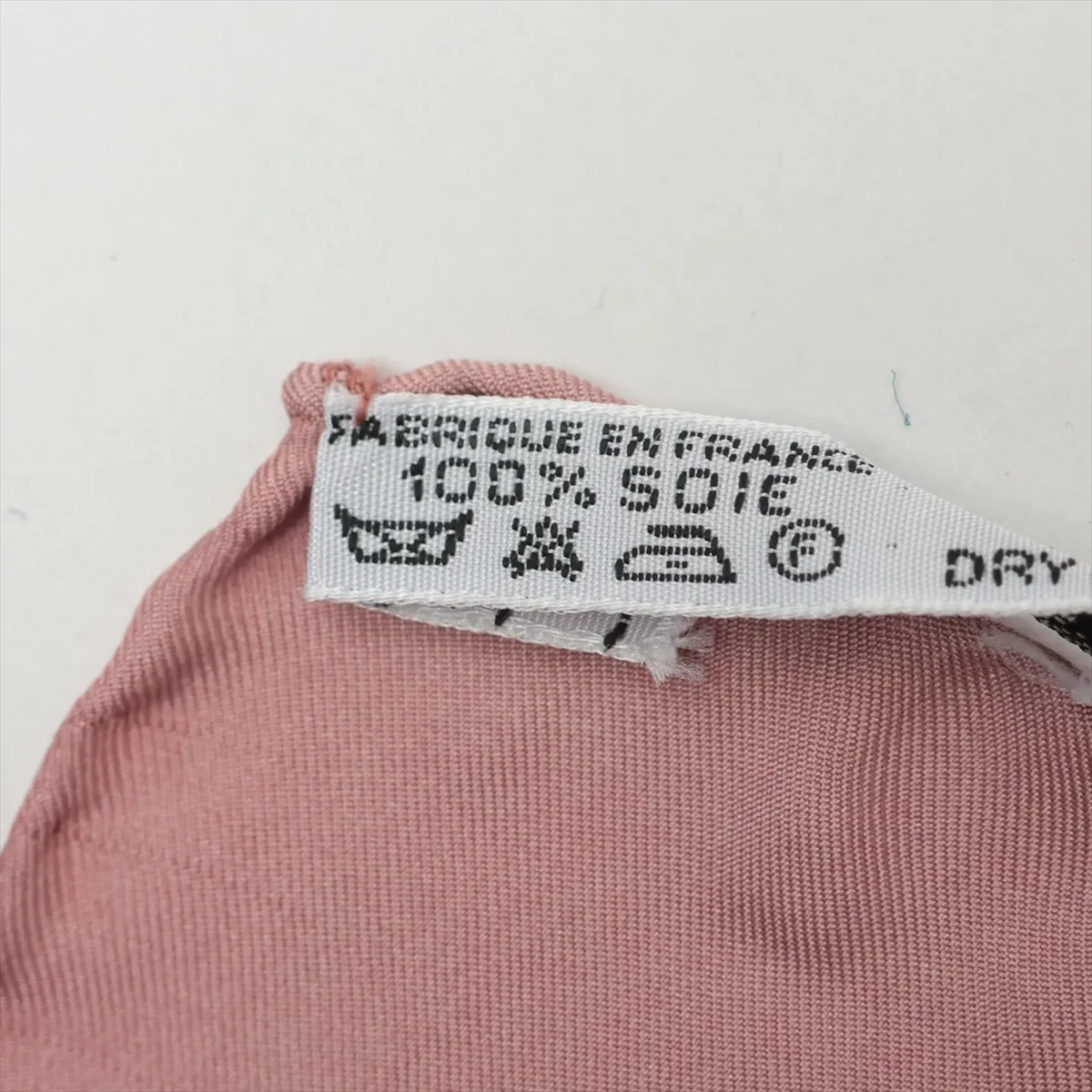 Carre 90 BRIDES de GARA scarf, silk, pink. Shows signs of wear, — view 6