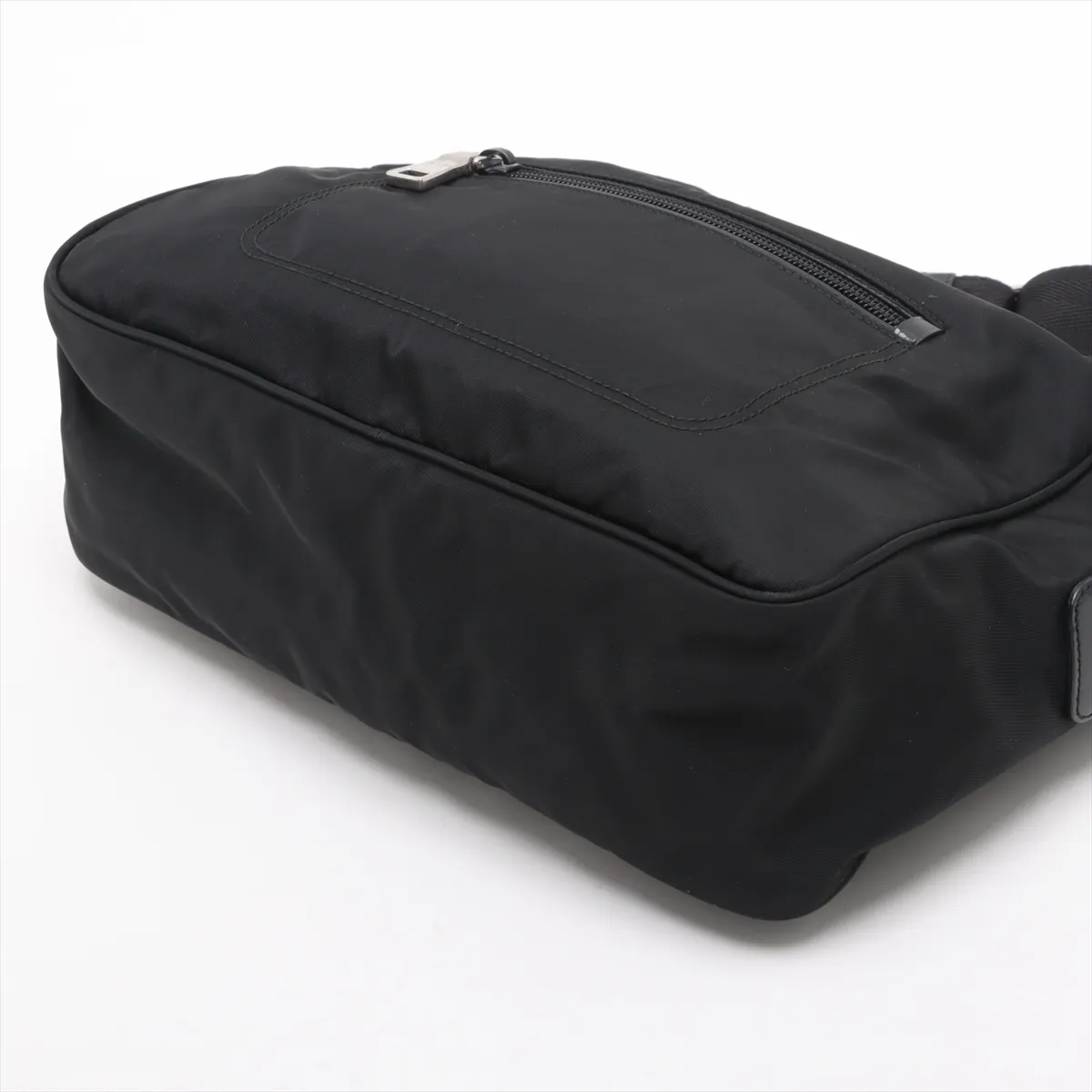 Tessuto Nylon x Leather Shoulder Bag Black BT0717 — view 3