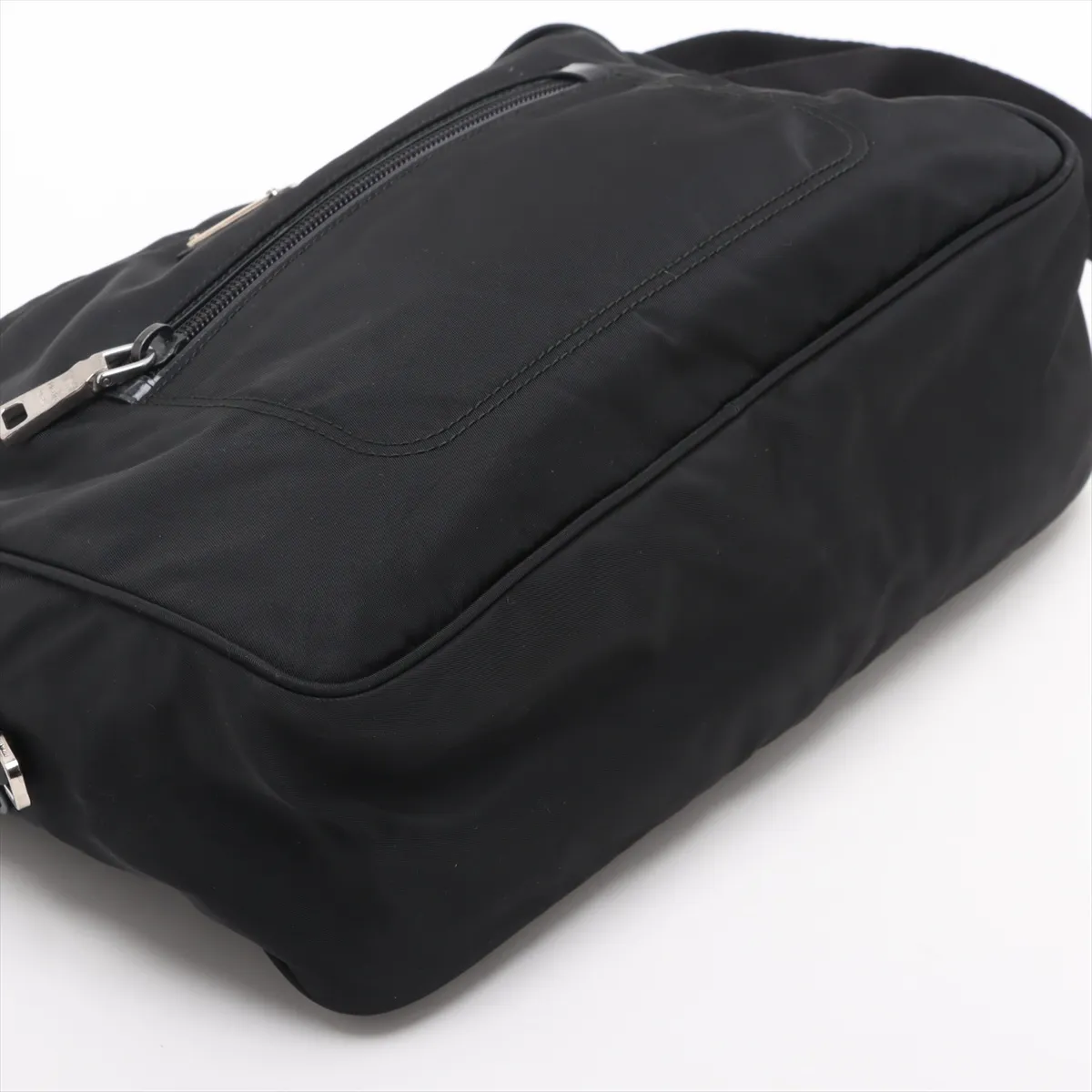 Tessuto Nylon x Leather Shoulder Bag Black BT0717 — view 4