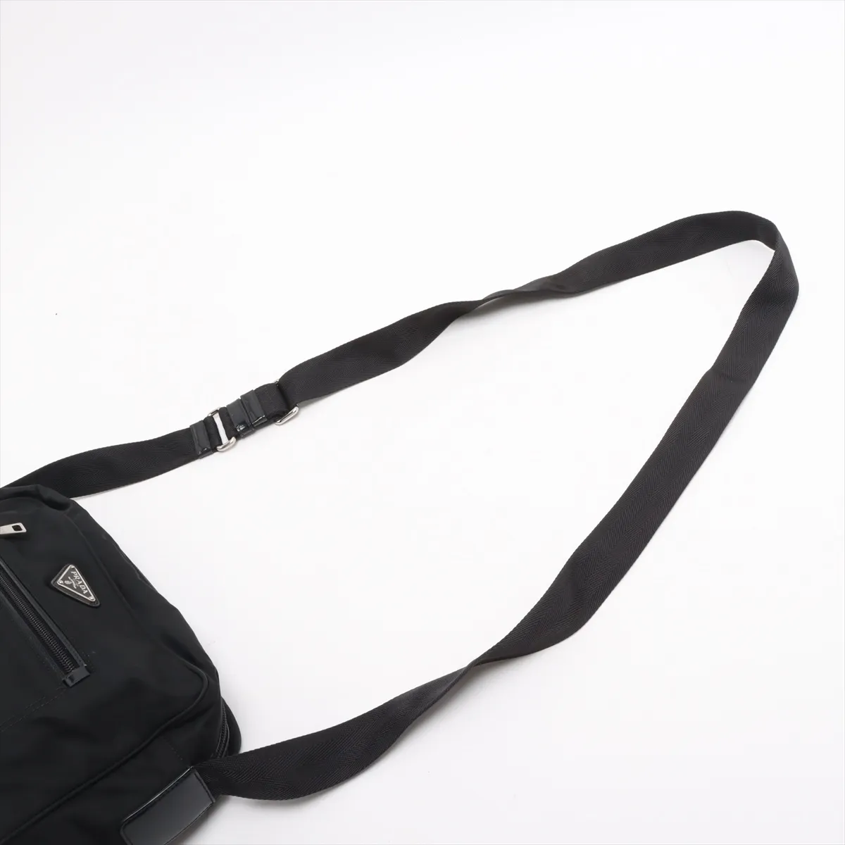 Tessuto Nylon x Leather Shoulder Bag Black BT0717 — view 5