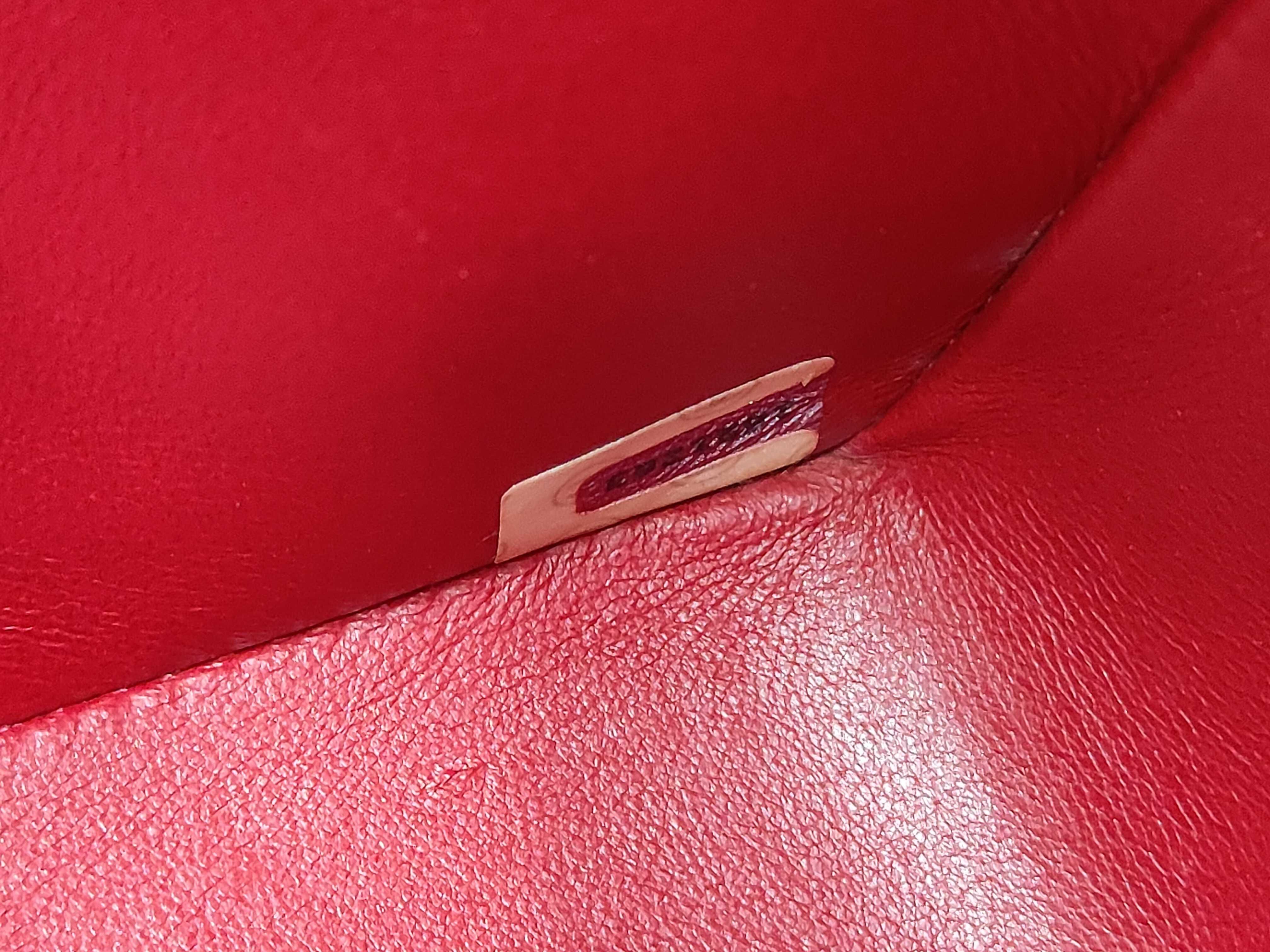 Matelassé 25 Double Flap Double Chain Shoulder Bag, Lambskin, Red, Gold Hardware, with Original Seal, Serial Number 1 — view 9